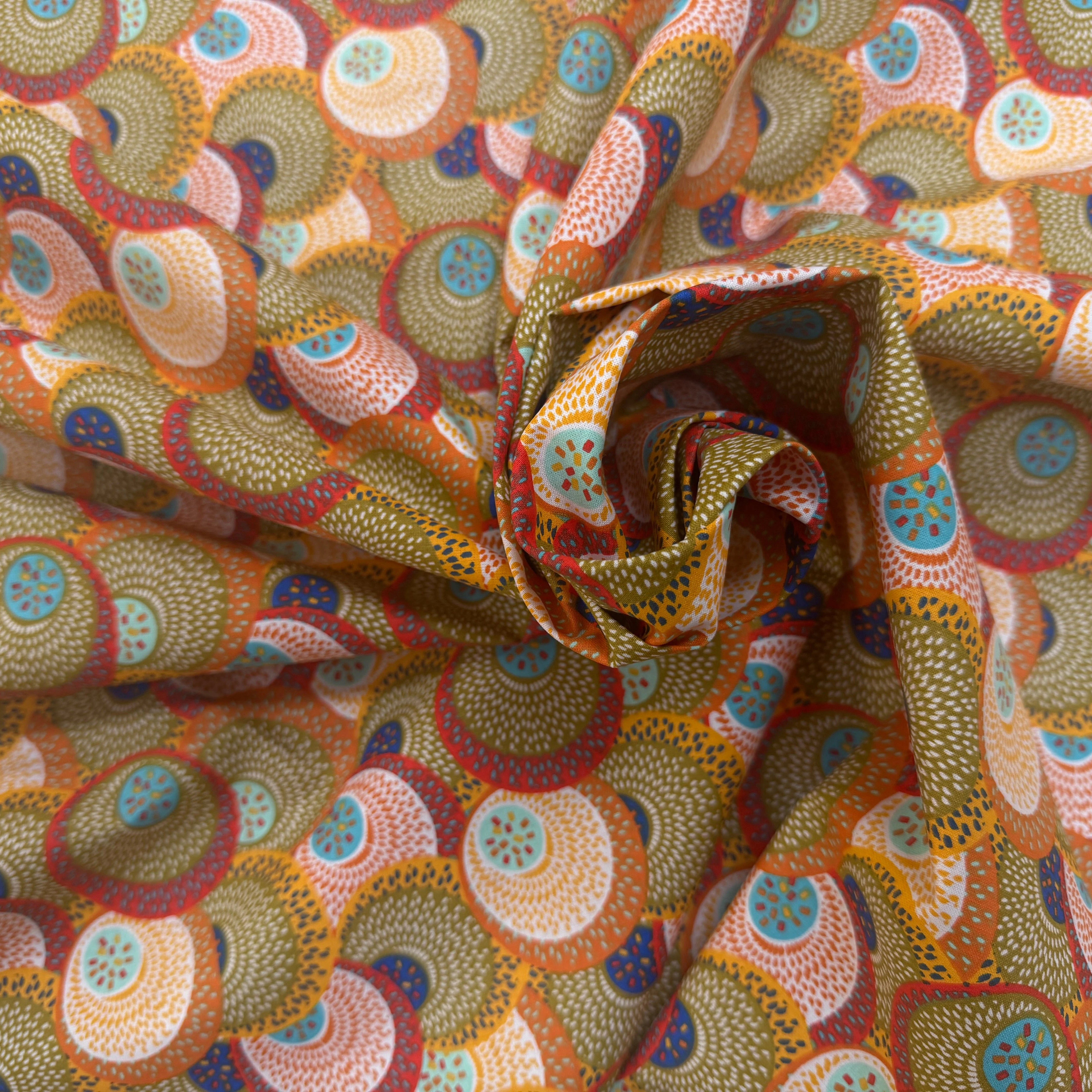 PERCALE DE COTON SAHEL KAKI 150 CM - My Little Coupon