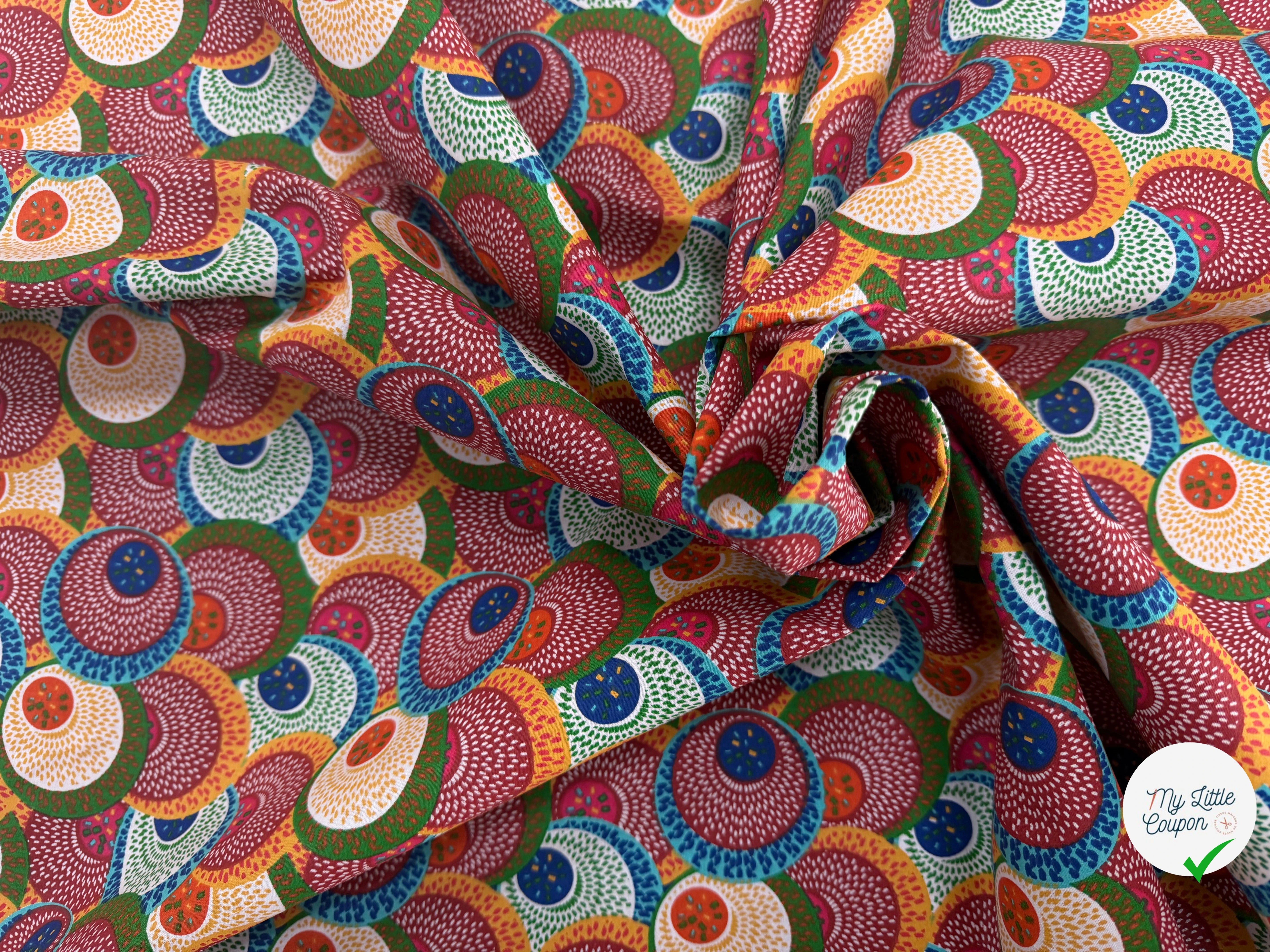 PERCALE DE COTON SAHEL MULTICO 150 CM - My Little Coupon