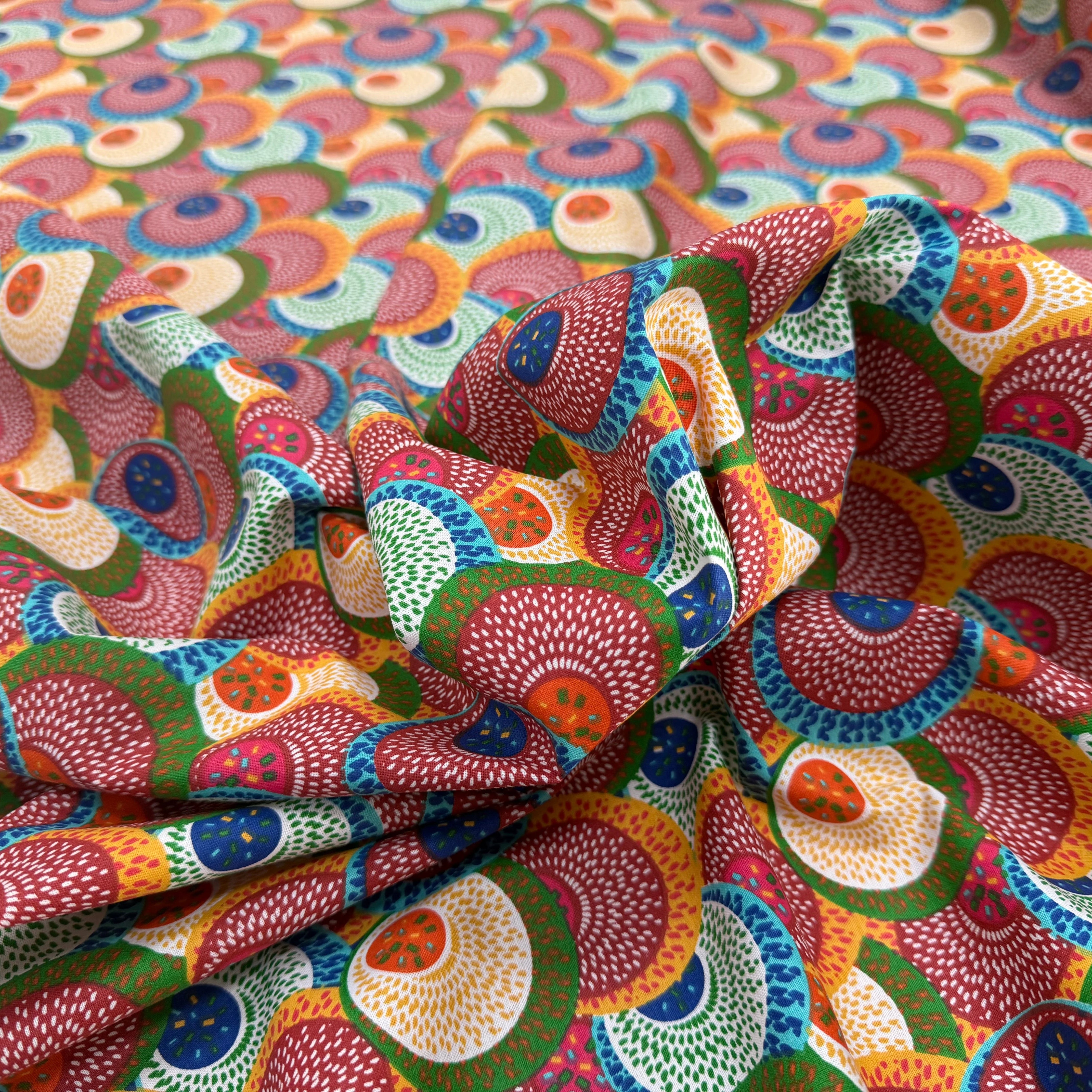 PERCALE DE COTON SAHEL MULTICO 150 CM - My Little Coupon