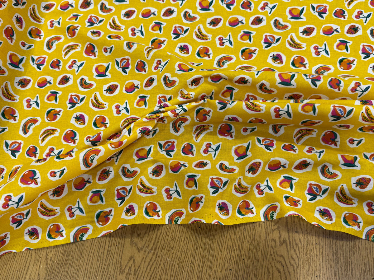 PERCALE DE COTON SIROP JAUNE 150 CM - My Little Coupon
