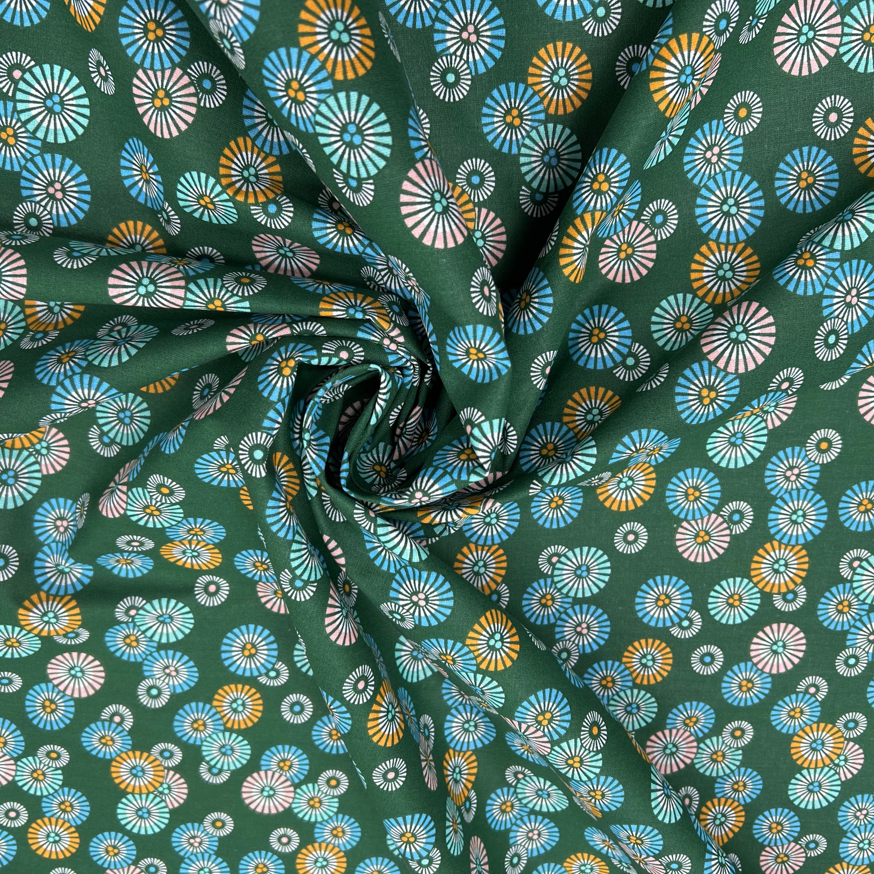 PERCALE DE COTON SOLEIL-LEVANT JADE - My Little Coupon