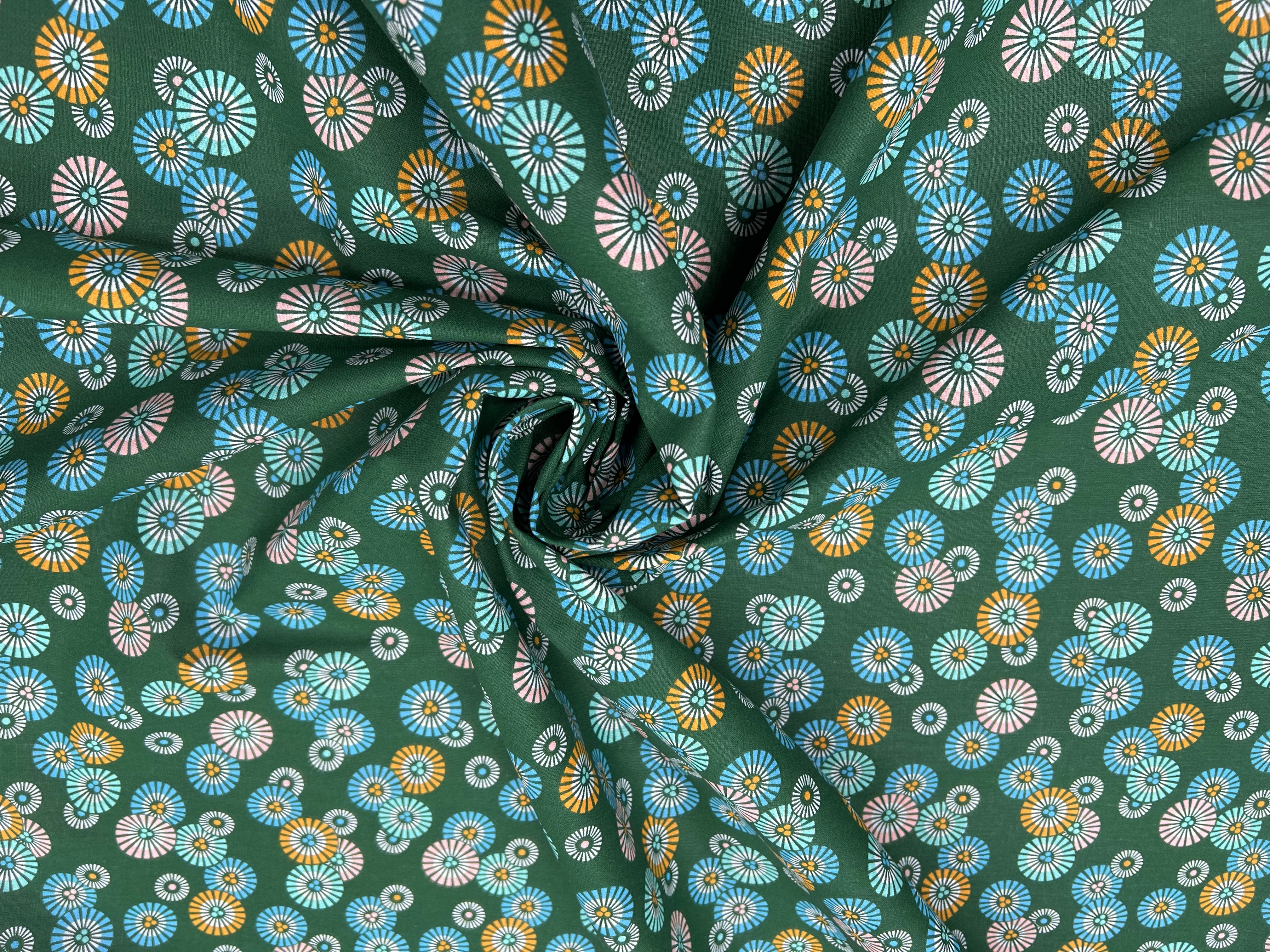 PERCALE DE COTON SOLEIL-LEVANT JADE - My Little Coupon