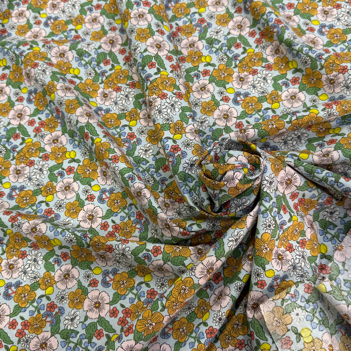 PERCALE DE COTON SUZIE CIEL 150 CM - My Little Coupon