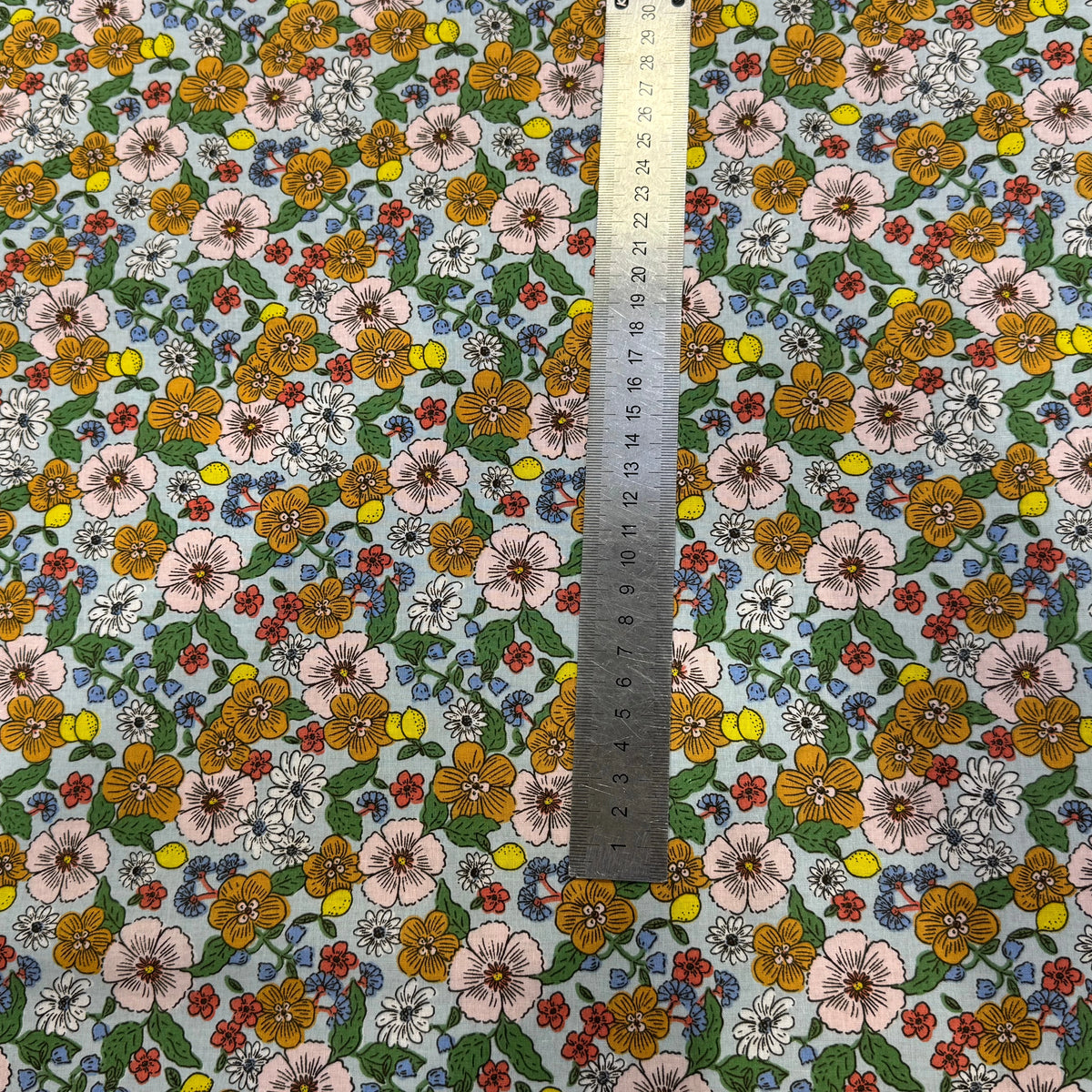 PERCALE DE COTON SUZIE CIEL 150 CM - My Little Coupon