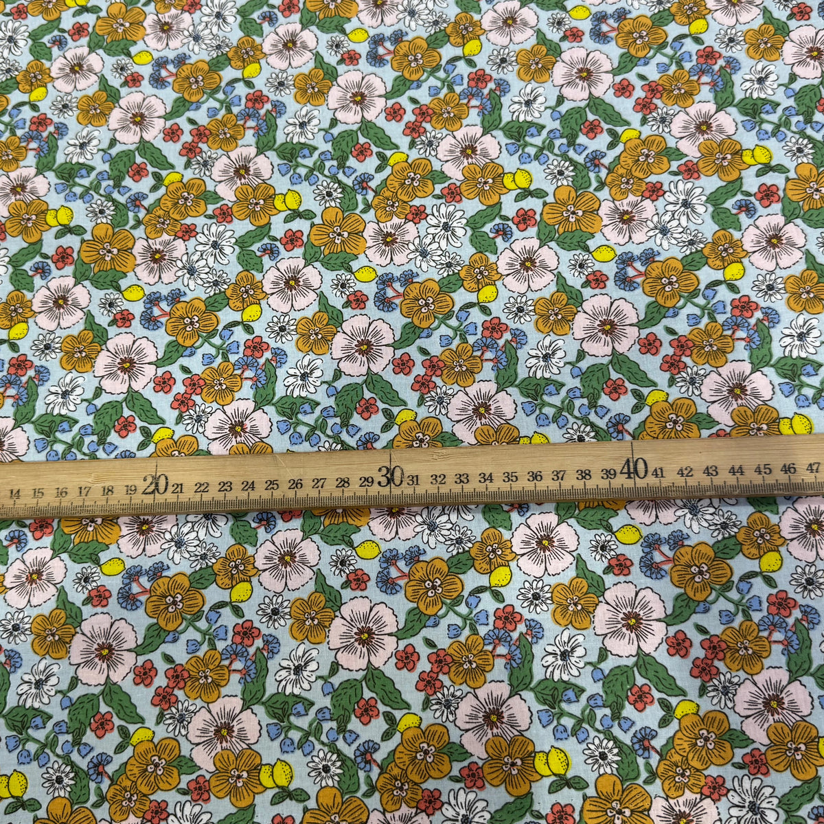PERCALE DE COTON SUZIE CIEL 150 CM - My Little Coupon
