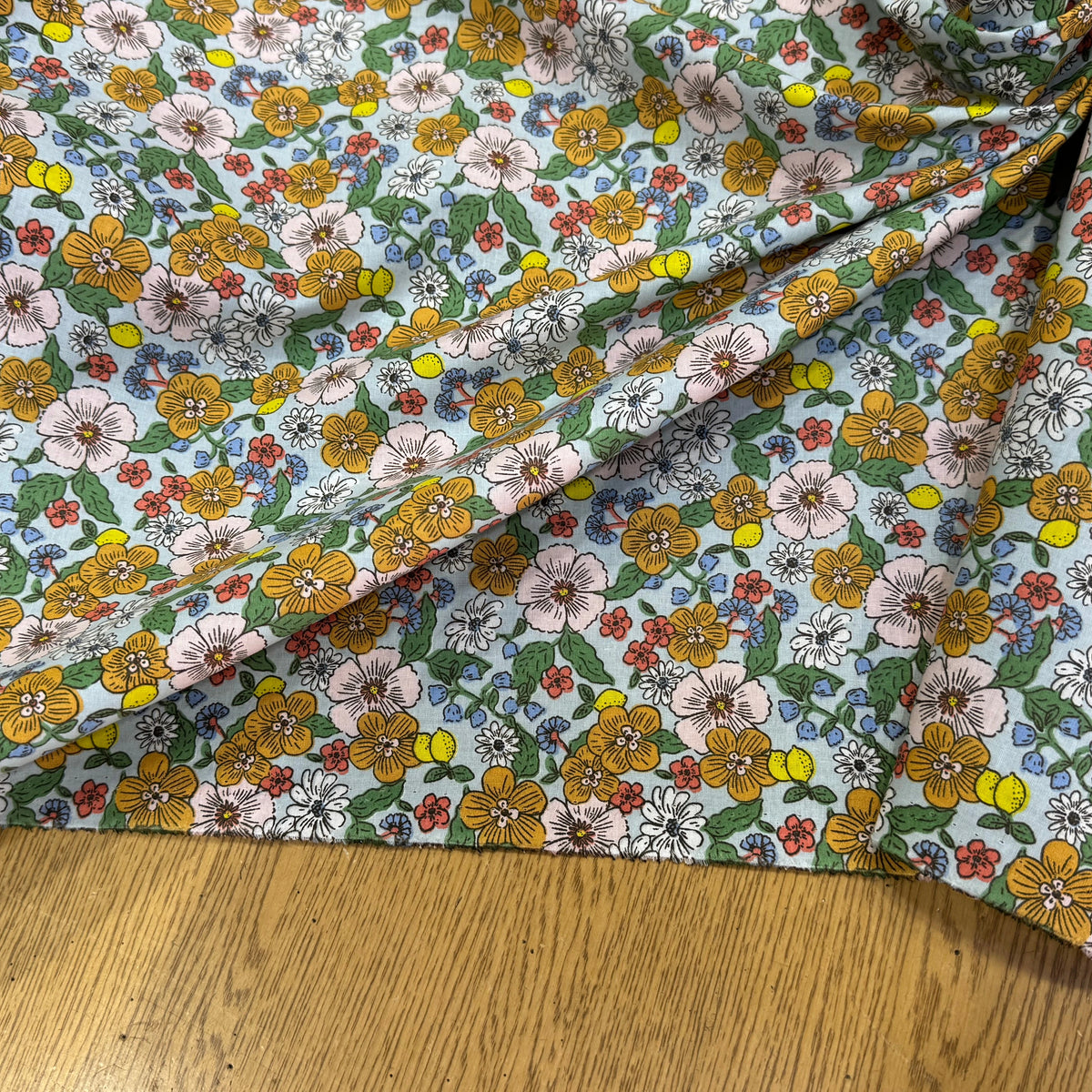 PERCALE DE COTON SUZIE CIEL 150 CM - My Little Coupon