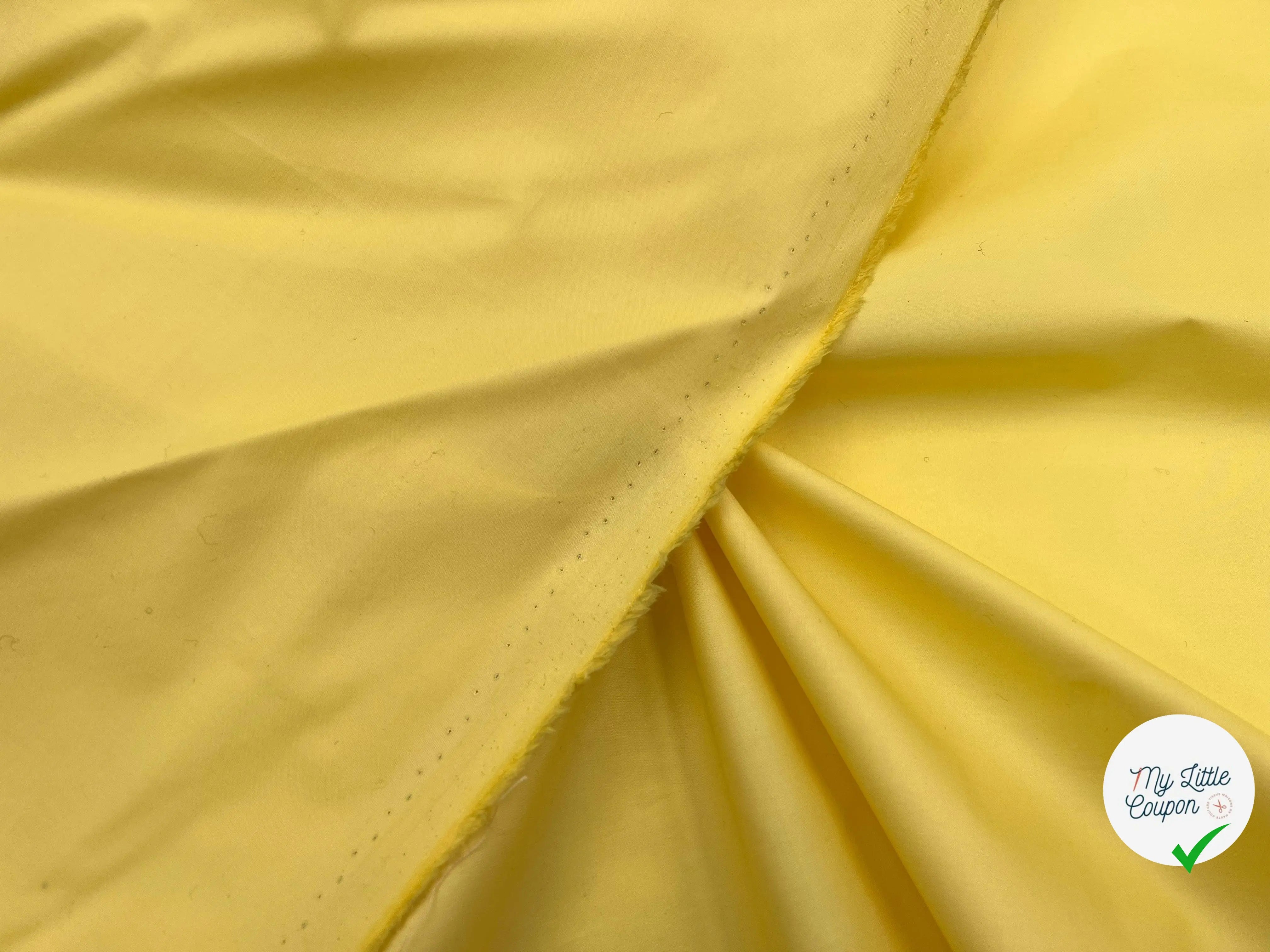 PERCALE ENDUITE JAUNE MAÎS - My Little Coupon - tissu - coudre