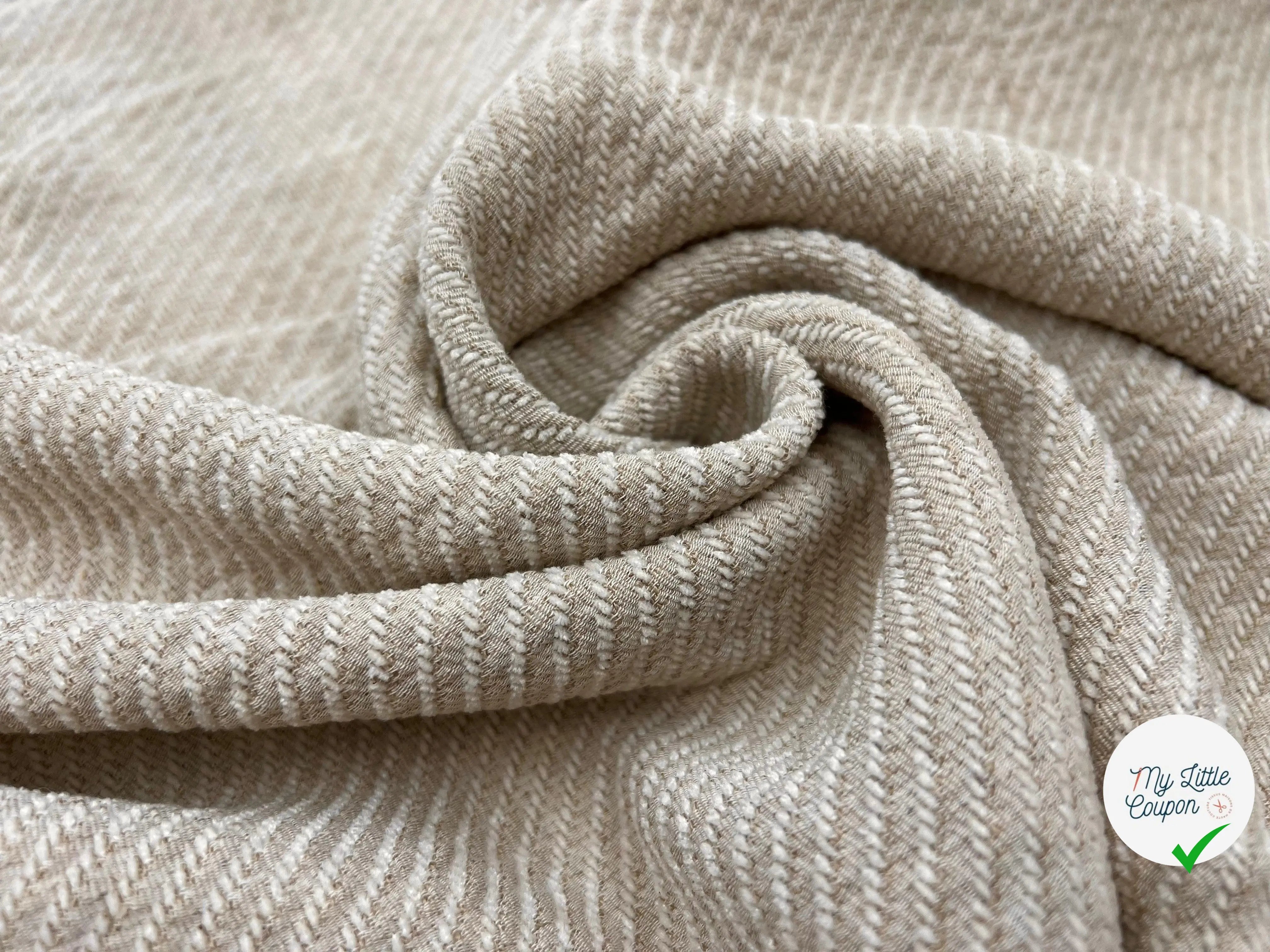 PETIT LAINAGE DE PRINTEMPS BEIGE NATUREL - My Little Coupon - tissu - coudre
