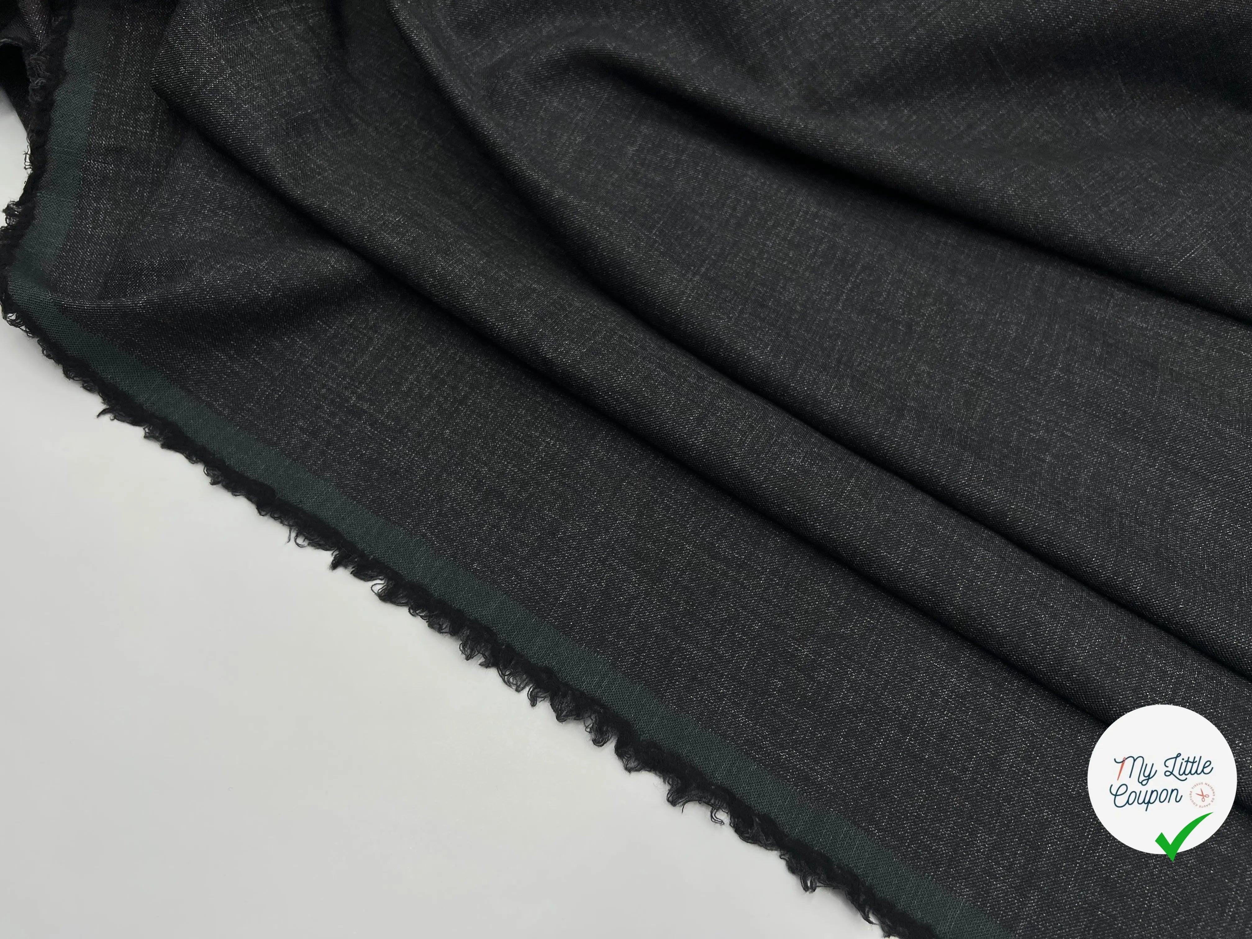 PETIT LAINAGE FIN ET DOUX FLAMME NOIR - coupon de tissu de 3 mĂštres - My Little Coupon - tissu - coudre