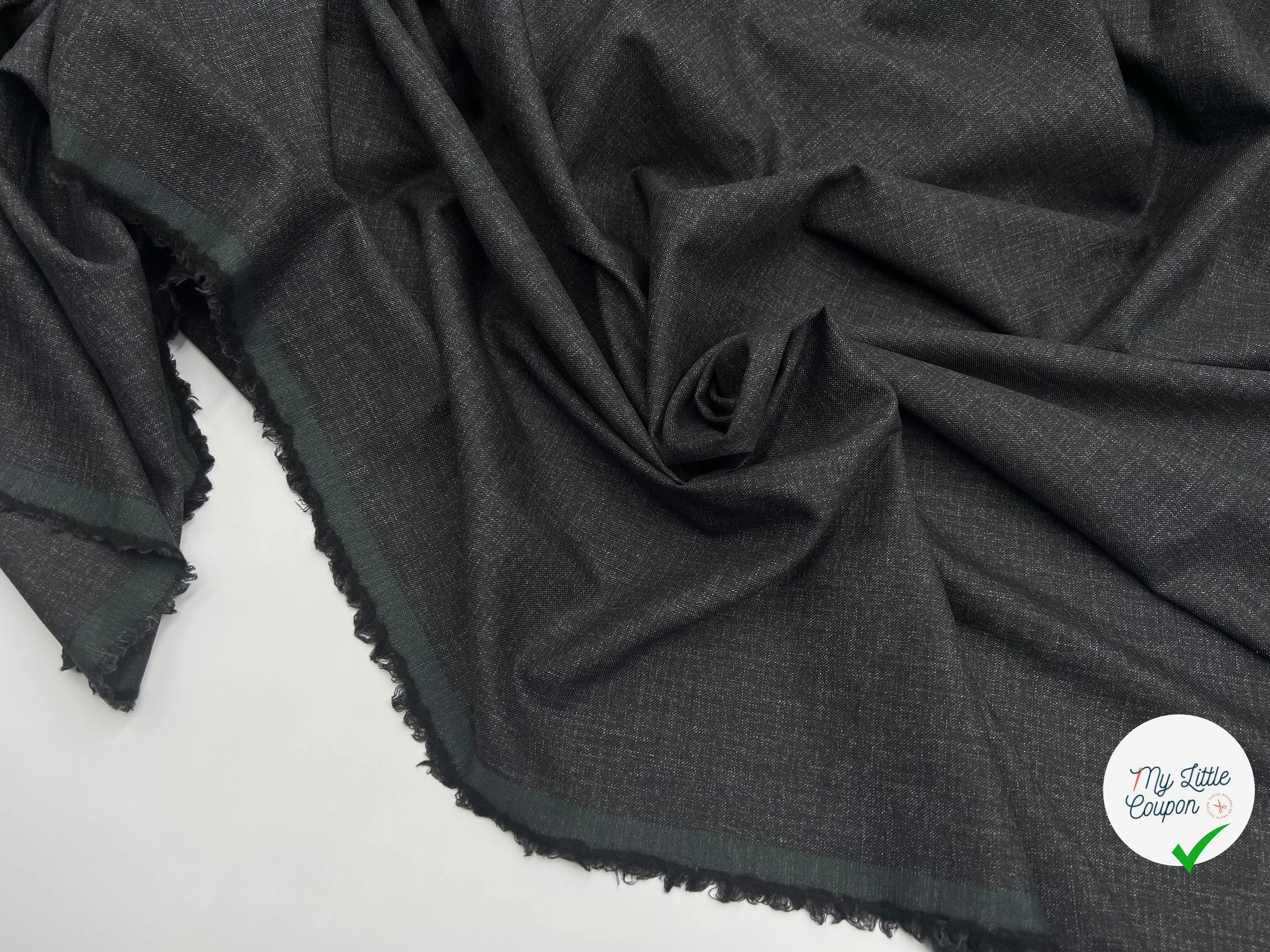 PETIT LAINAGE FIN ET DOUX FLAMME NOIR - coupon de tissu de 3 mĂštres - My Little Coupon - tissu - coudre