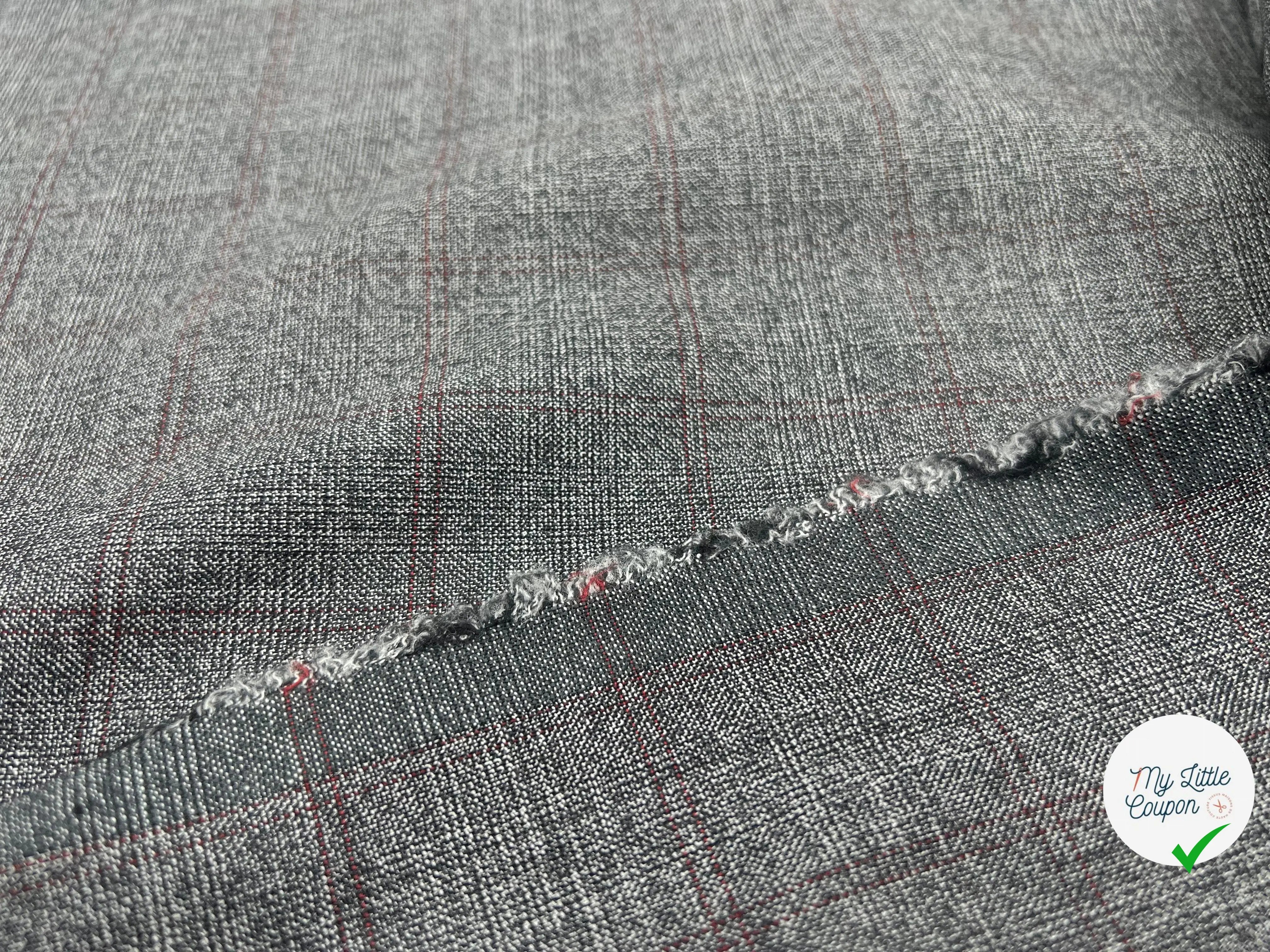 PETIT LAINAGE PRINCE DE GALLES FILS BRIQUES - My Little Coupon - tissu - coudre
