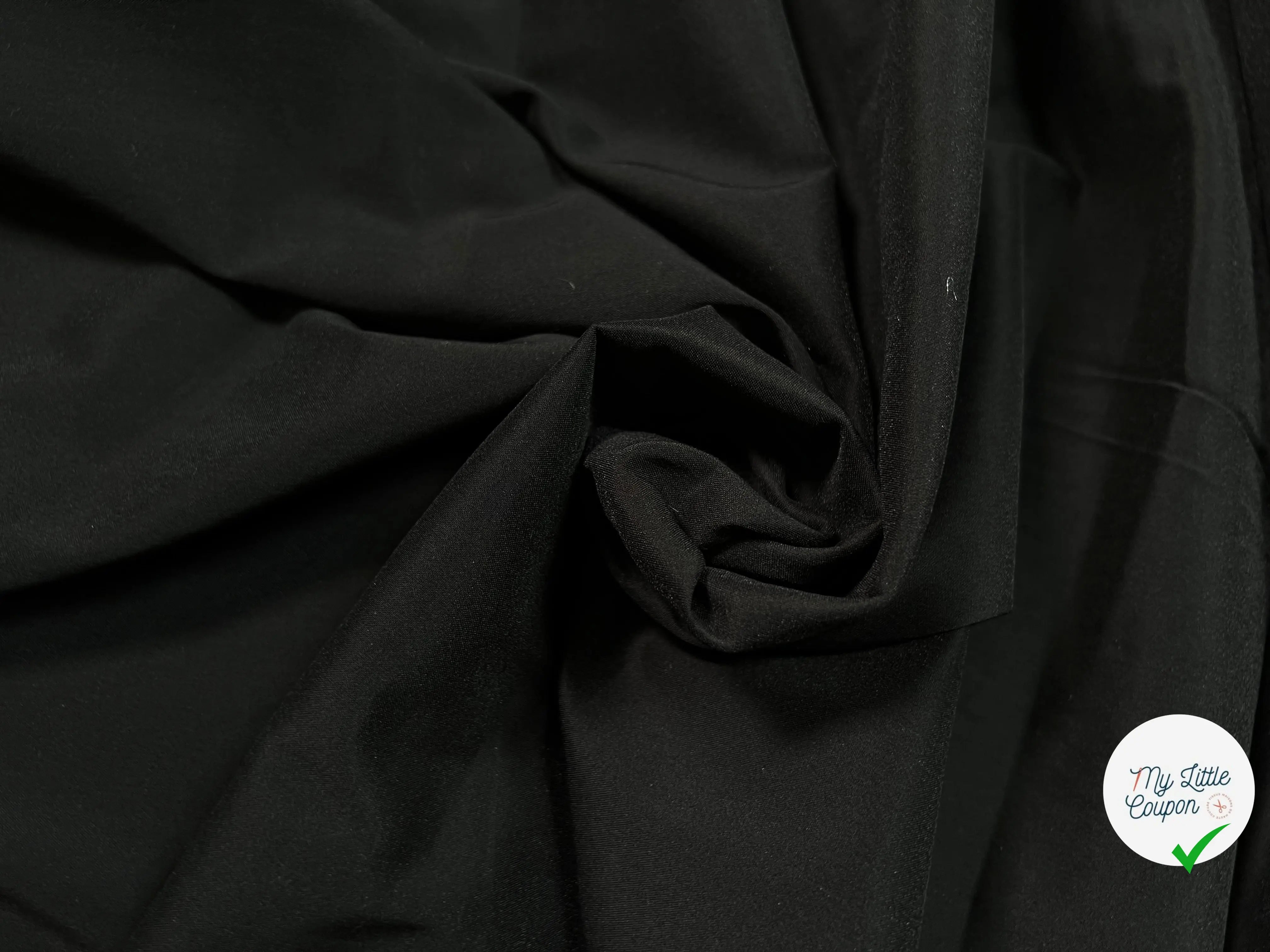 PETITE POPELINE NOIRE STRETCH - My Little Coupon - tissu - coudre