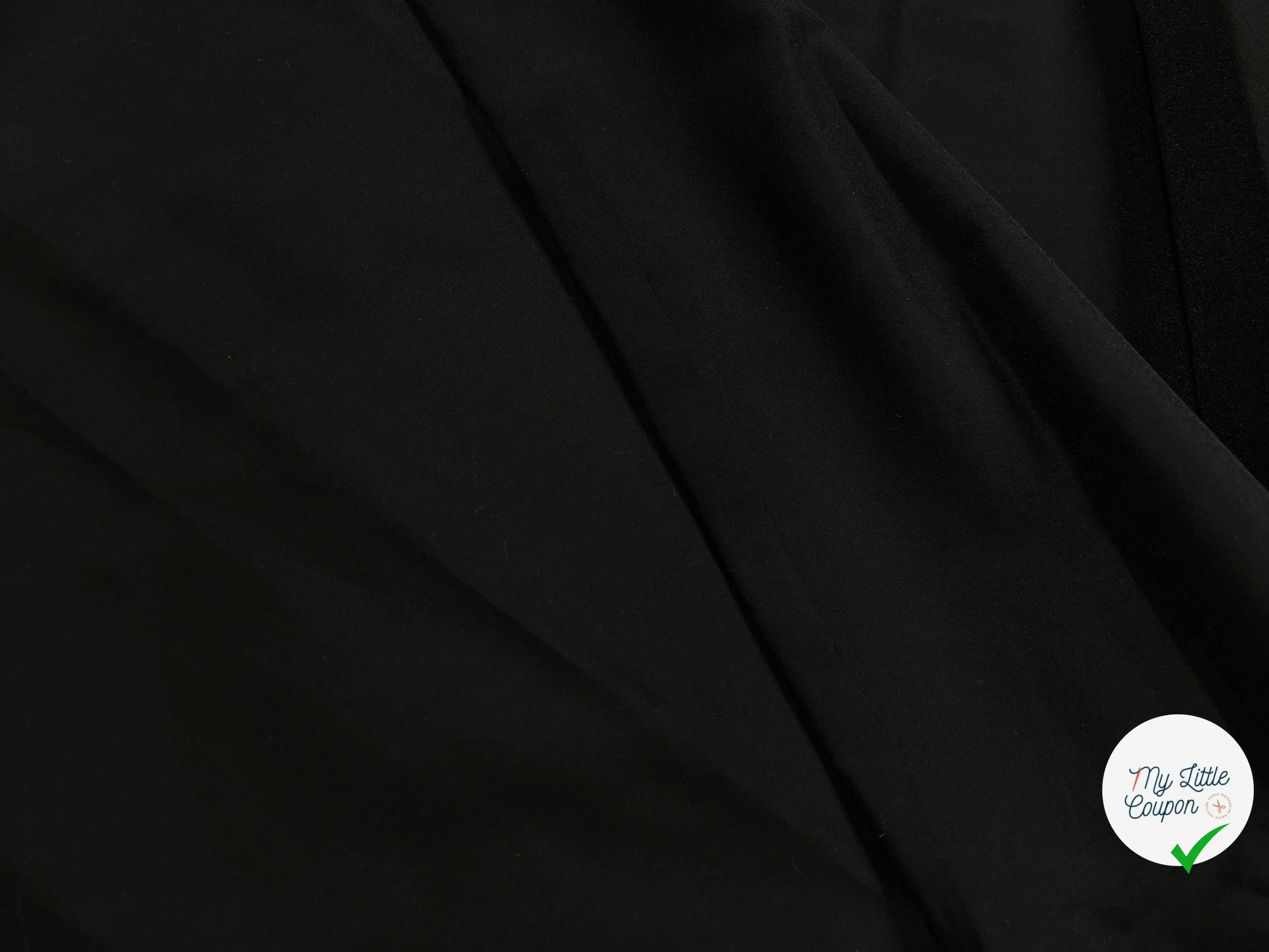 PETITE POPELINE NOIRE STRETCH - My Little Coupon - tissu - coudre