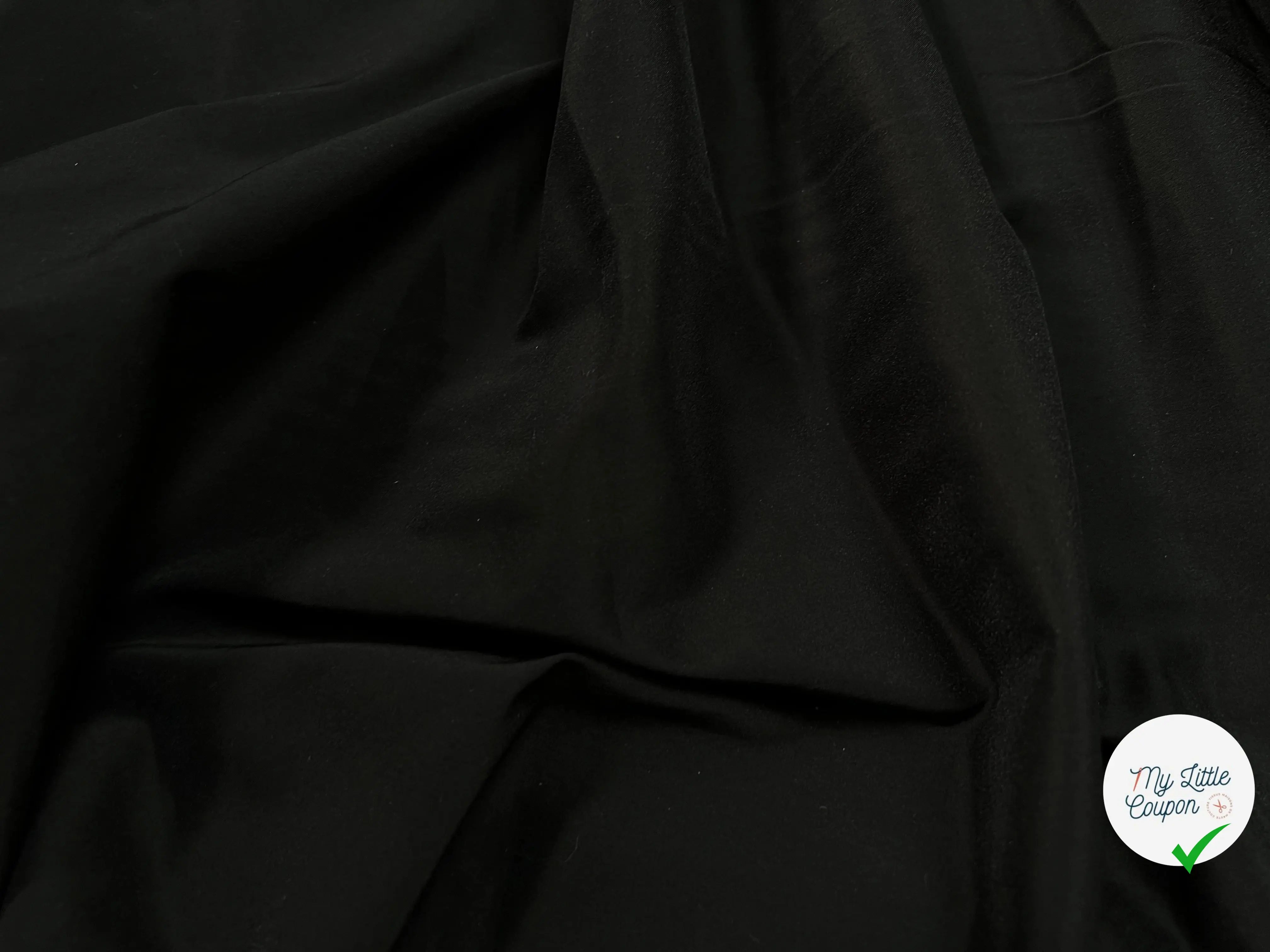 PETITE POPELINE NOIRE STRETCH - My Little Coupon - tissu - coudre