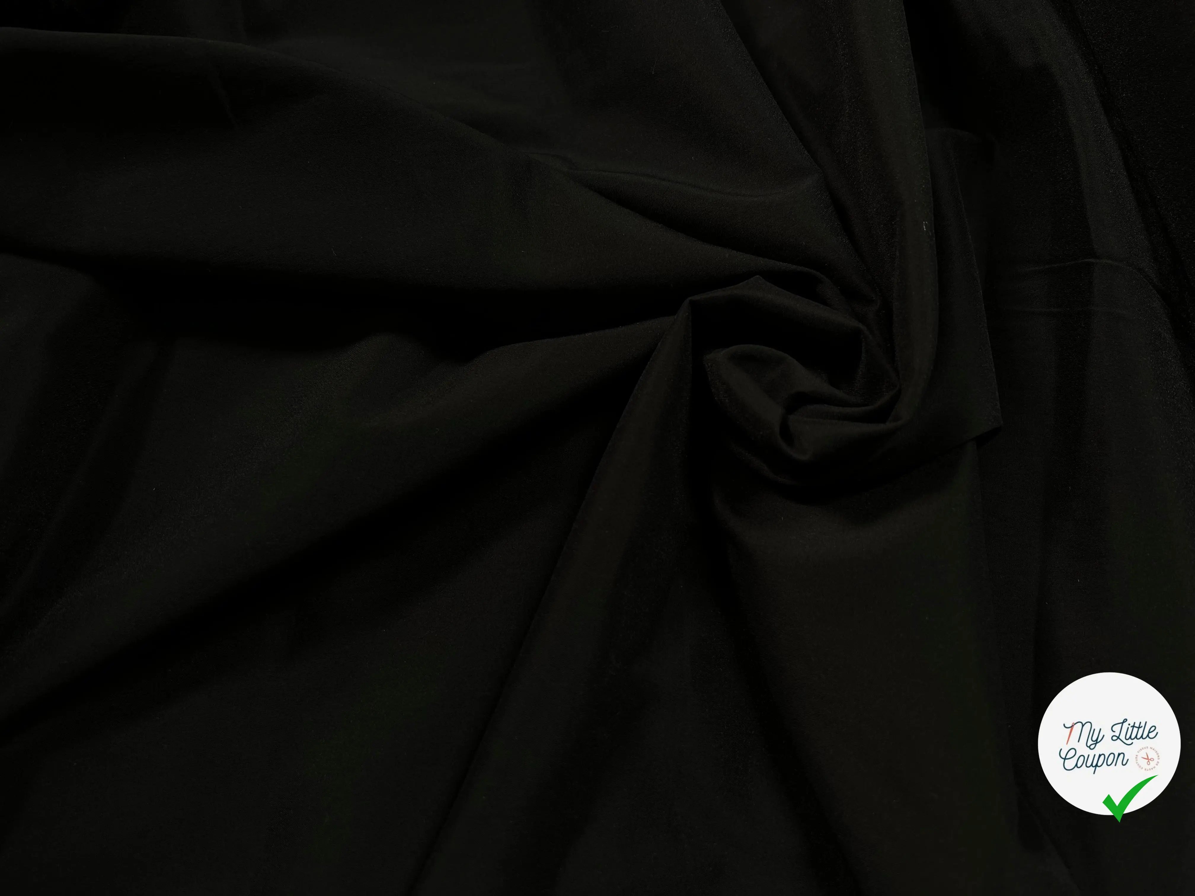 PETITE POPELINE NOIRE STRETCH - My Little Coupon - tissu - coudre