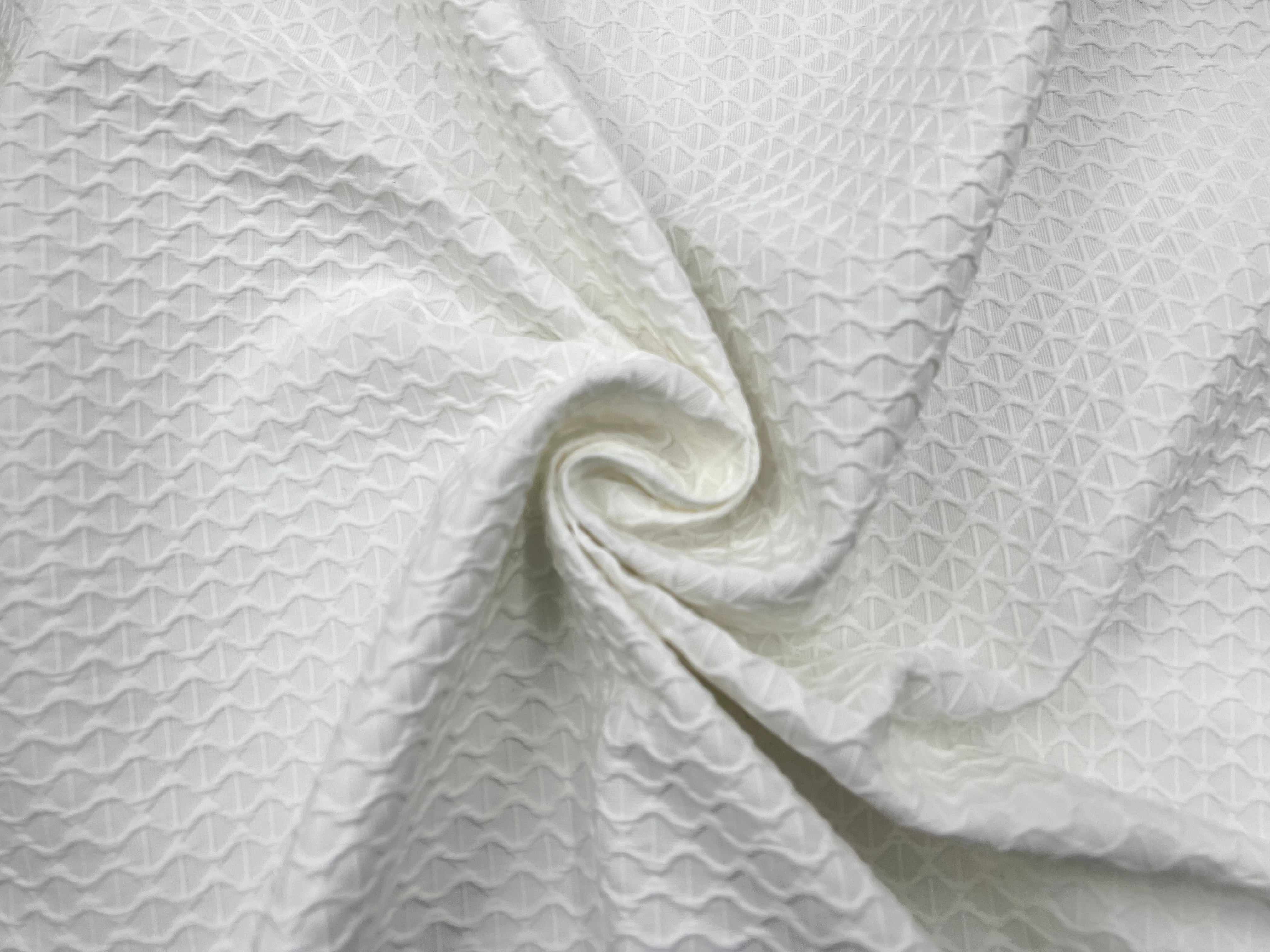 PIQUÉ DE COTON BLANC NEIGE SWEET WAVES - My Little Coupon