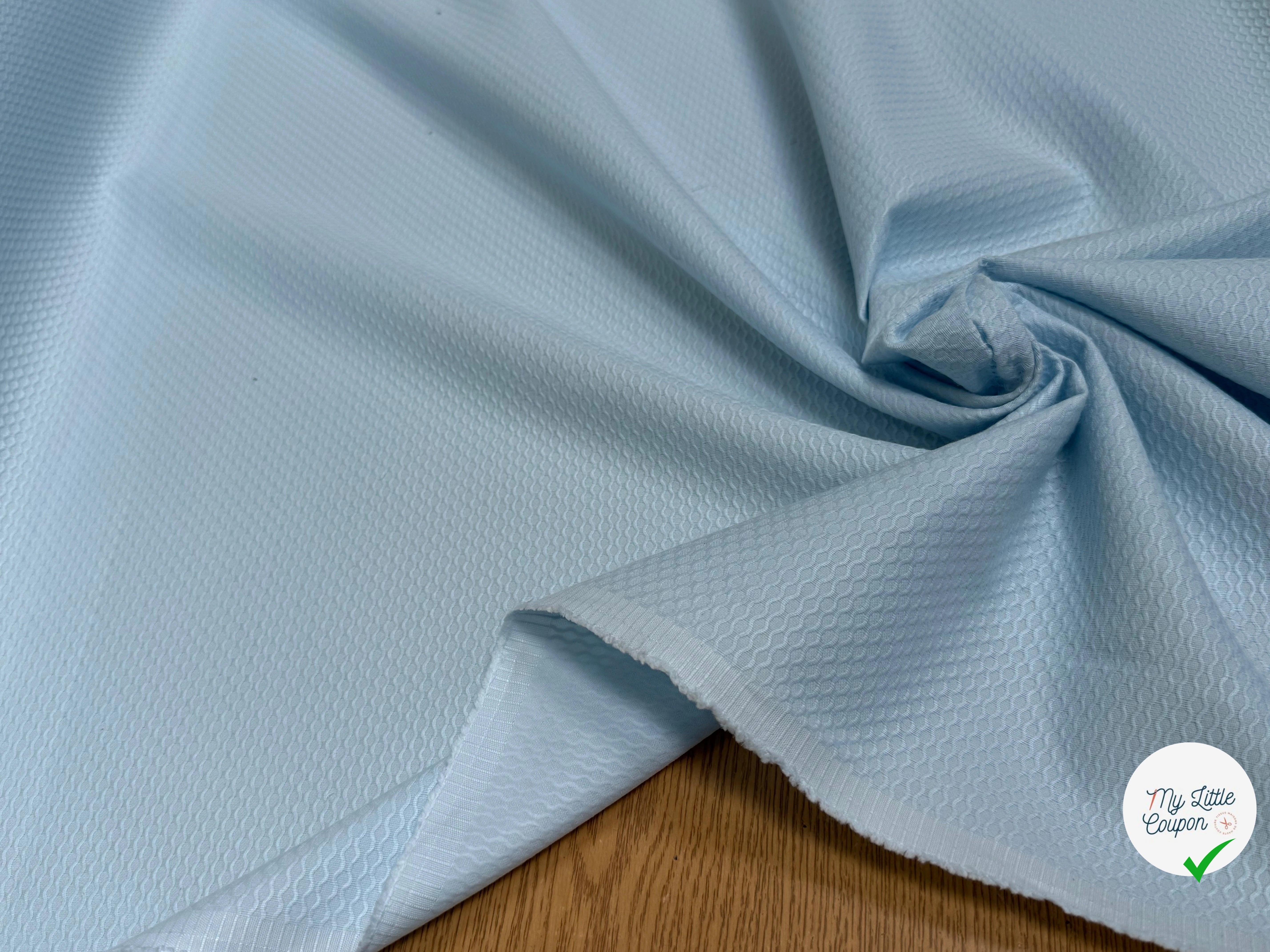 PIQUÉ DE COTON BLEU CIEL - My Little Coupon
