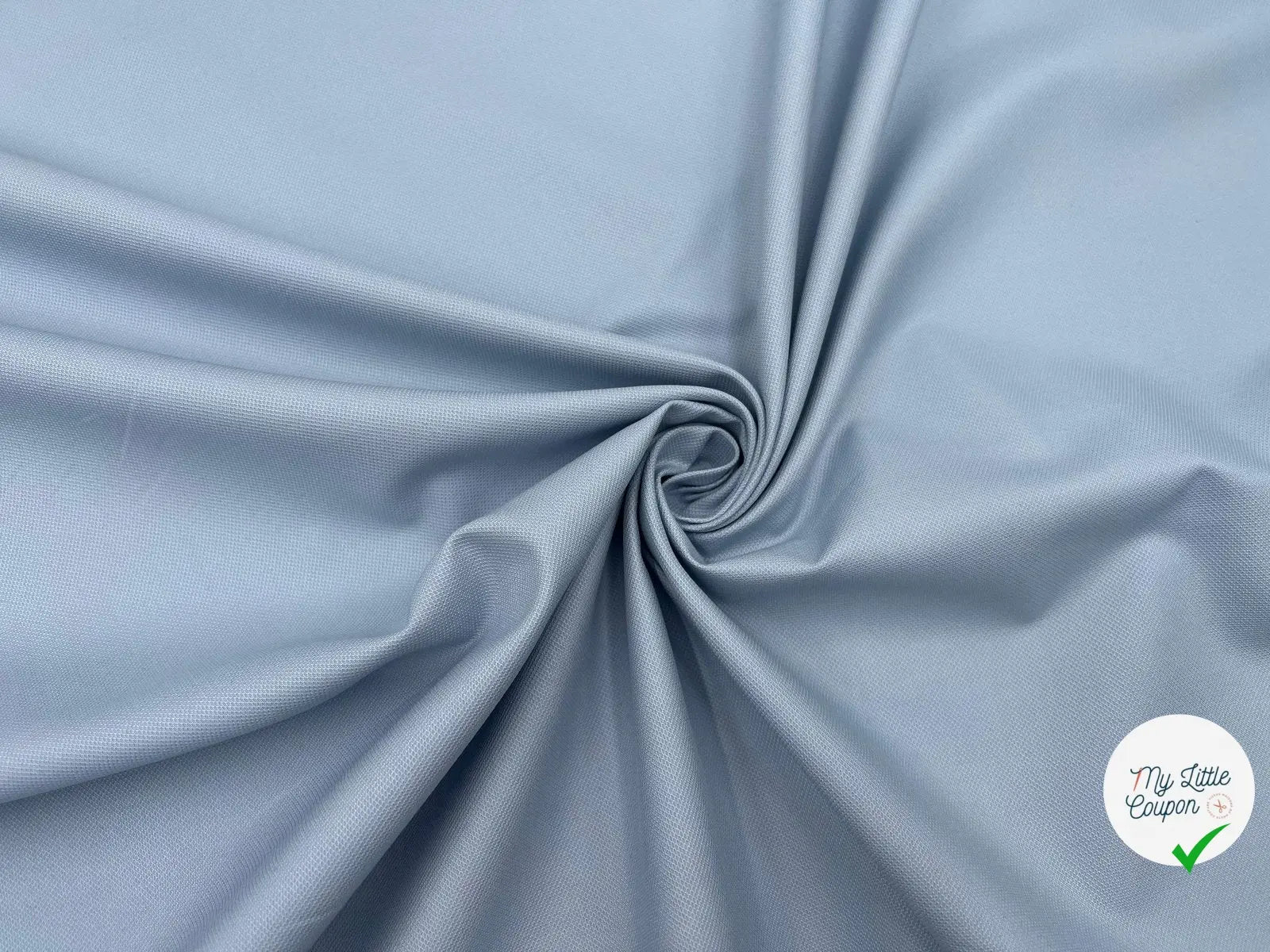PIQUÉ DE COTON BLEU MICRO LOSANGES - My Little Coupon - tissu - coudre