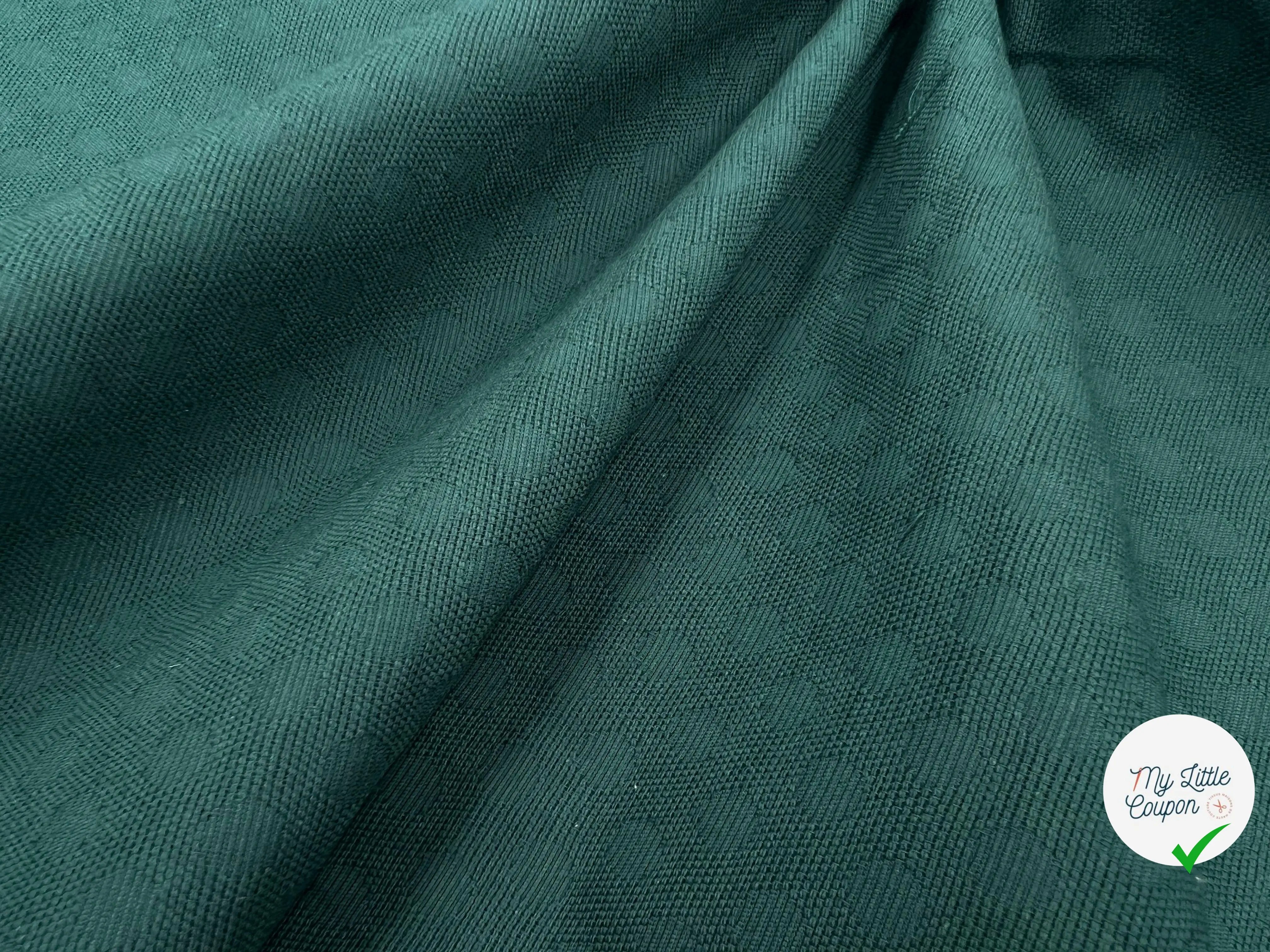 PIQUÉ DE COTON FANTAISIE VERT FORÊT - My Little Coupon - tissu - coudre
