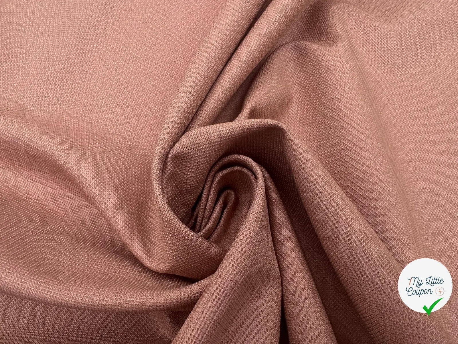 PIQUÉ DE COTON JACQUARD ROSE BLUSH - My Little Coupon - tissu - coudre