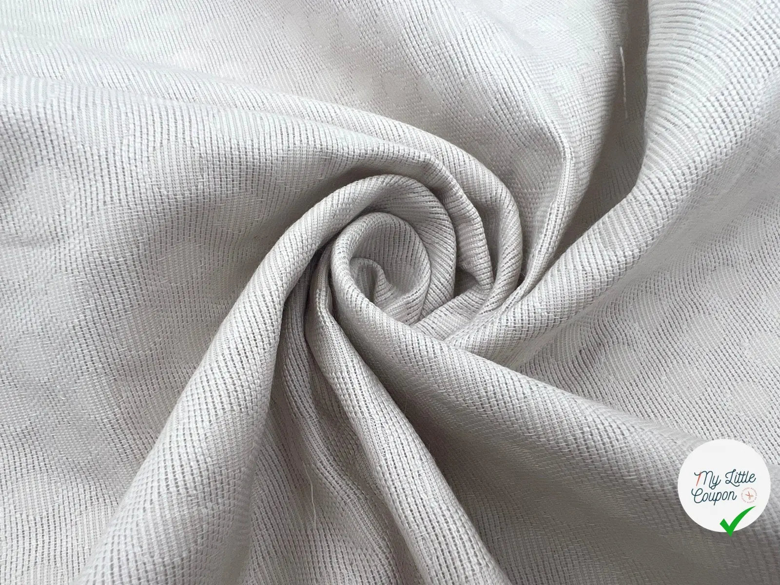 PIQUÉ DE COTON JACQUARD RUCHES BEIGES - My Little Coupon - tissu - coudre