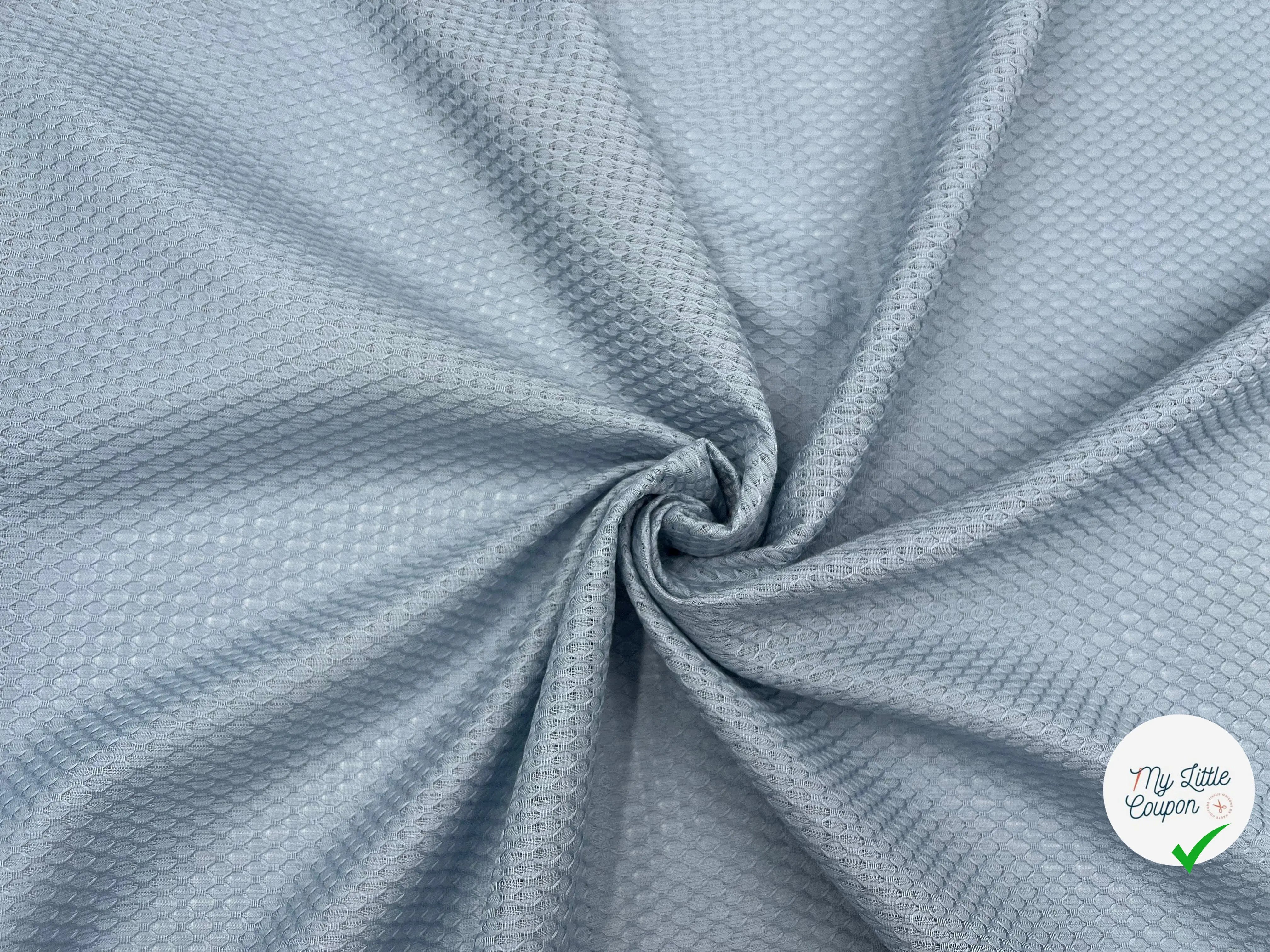 PIQUÉ DE COTON LOSANGE BLEU - My Little Coupon - tissu - coudre