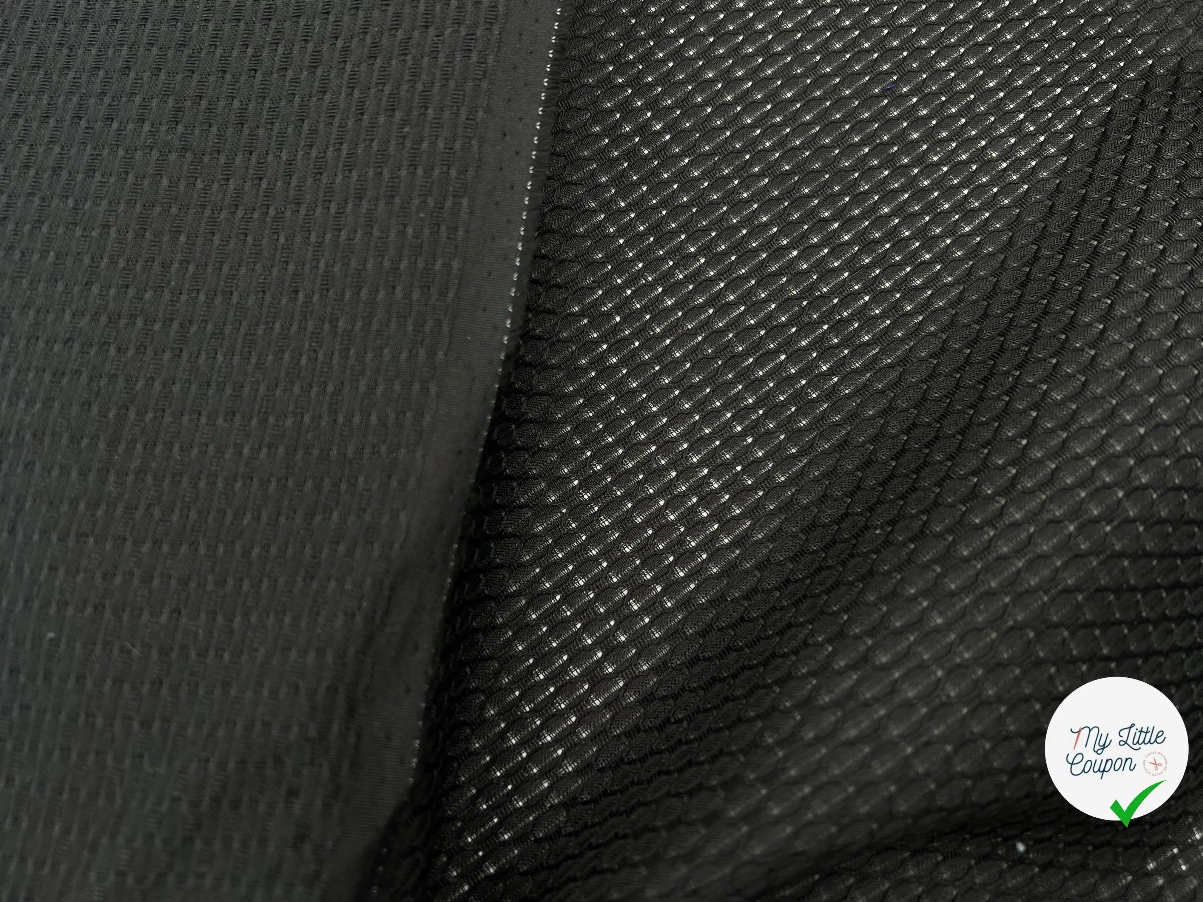 PIQUÉ DE COTON LOSANGE NOIR - My Little Coupon - tissu - coudre