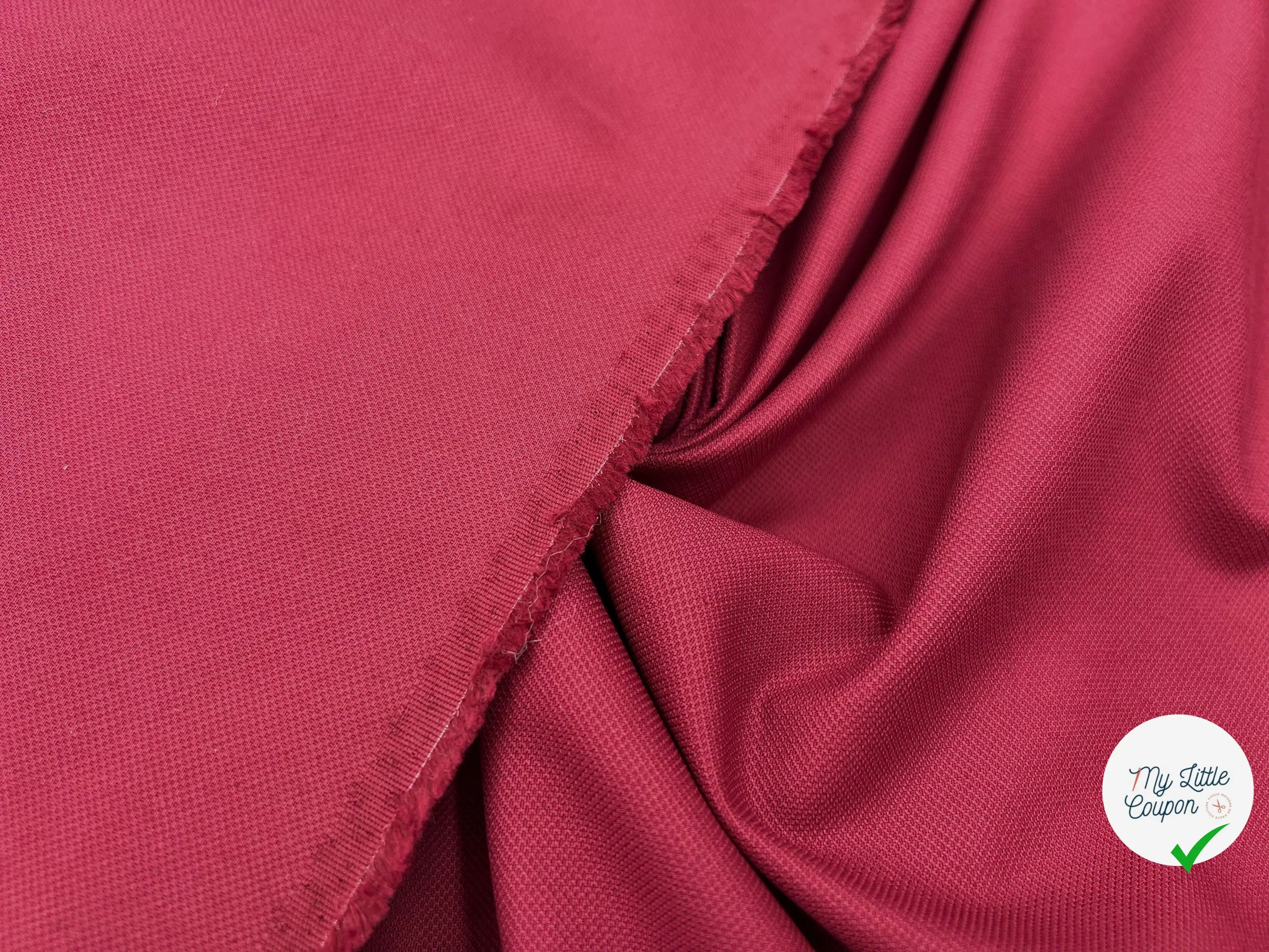 PIQUÉ DE COTON MICRO LOSANGES ROUGE PERSAN - My Little Coupon - tissu - coudre