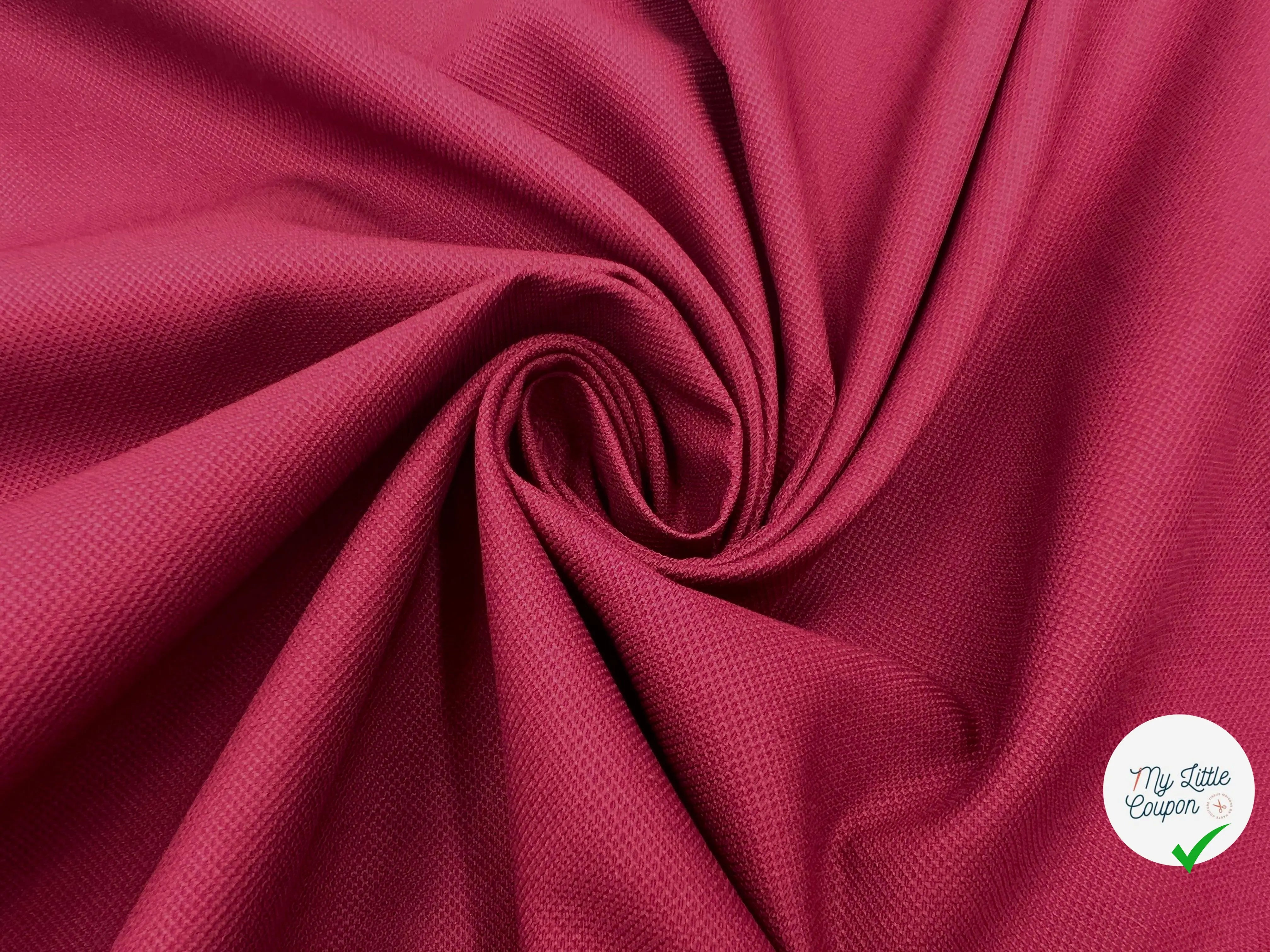 PIQUÉ DE COTON MICRO LOSANGES ROUGE PERSAN - My Little Coupon - tissu - coudre
