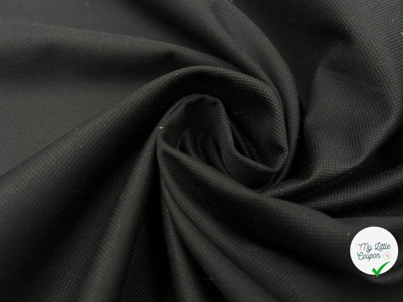 PIQUÉ DE COTON NOIR MICRO LOSANGES - My Little Coupon - tissu - coudre