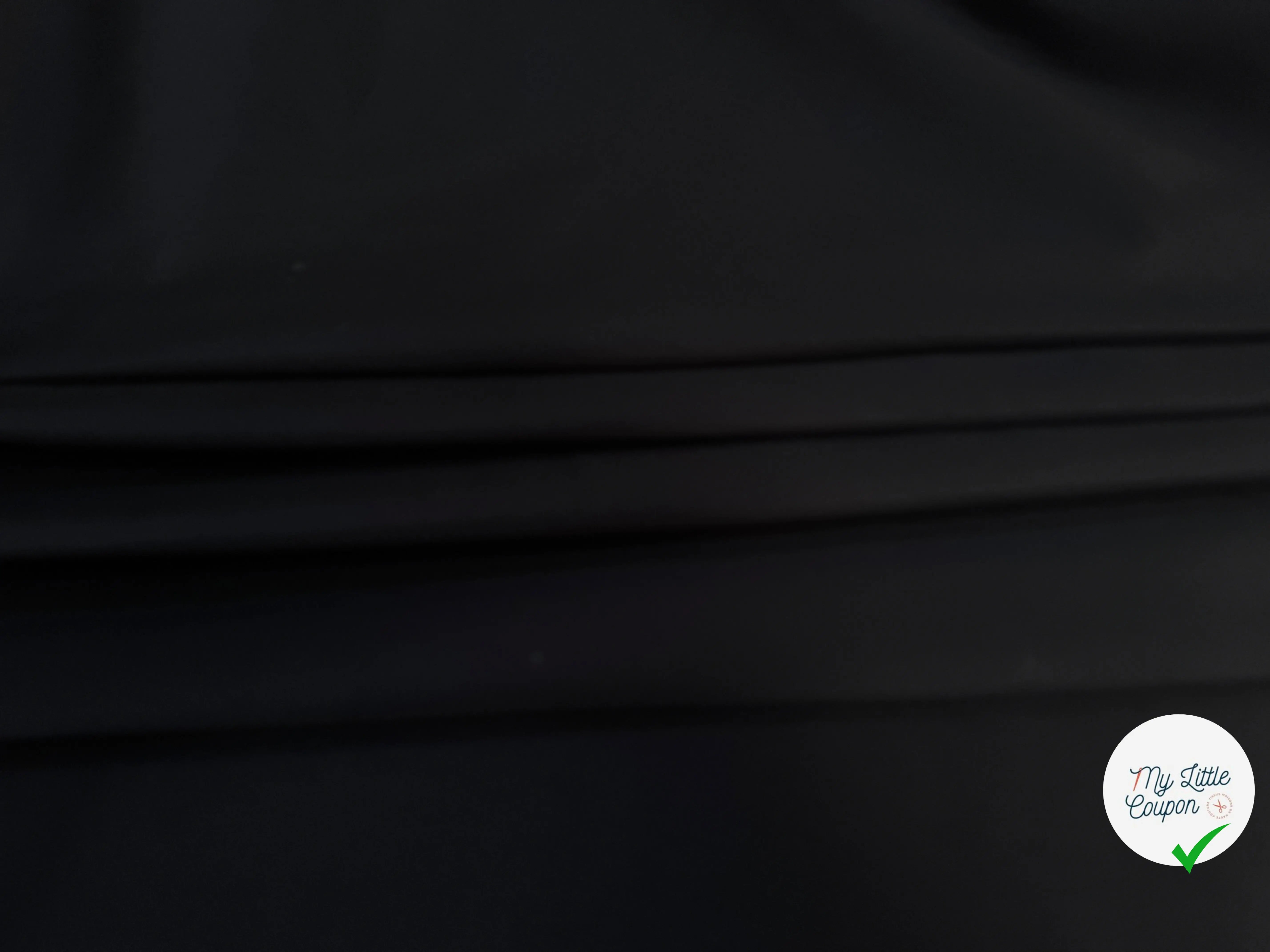 PIQUE DE COTON NOIR STRETCH - My Little Coupon
