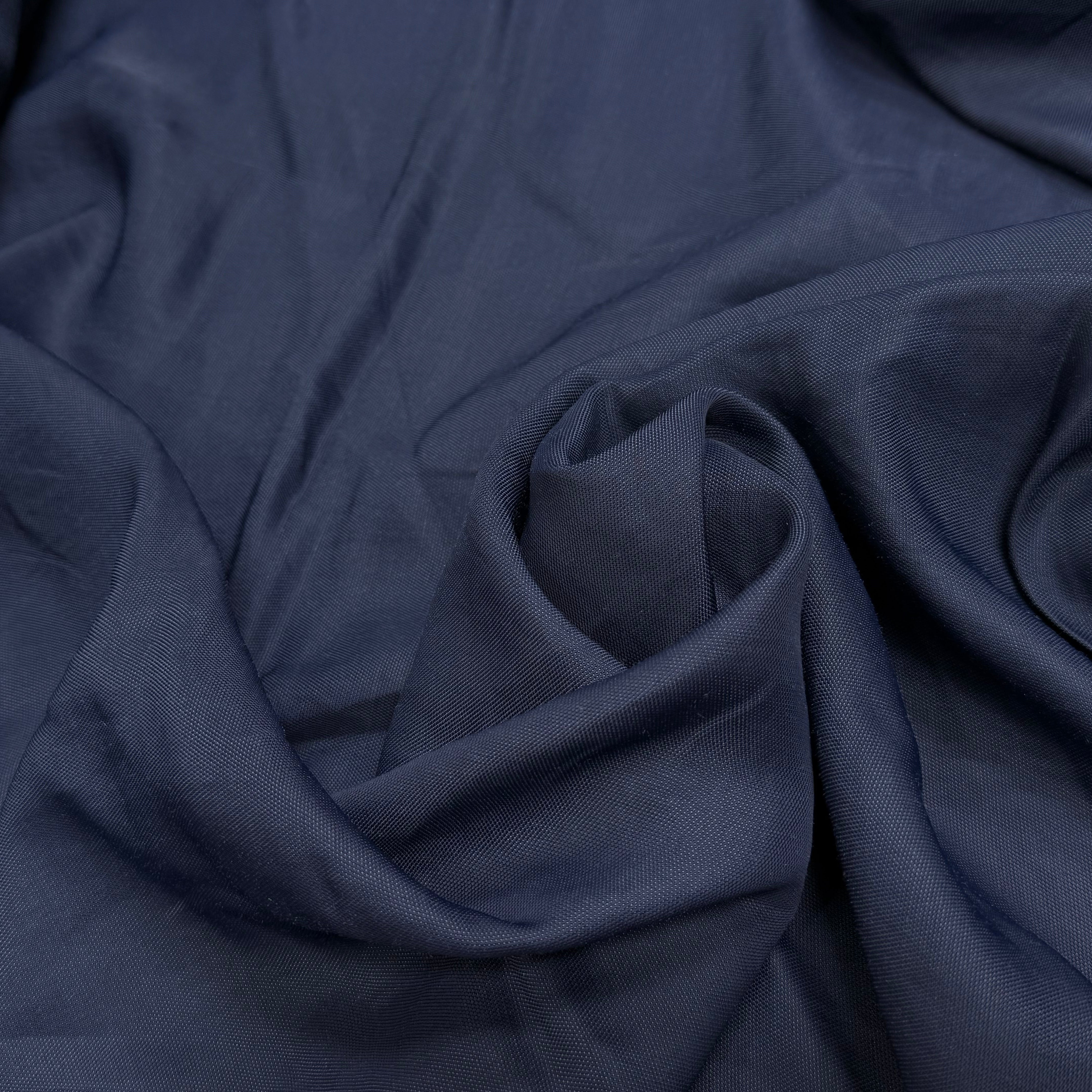 PIQUÉ DE COTON ULTRA FLUIDE BLEU MARINE - My Little Coupon