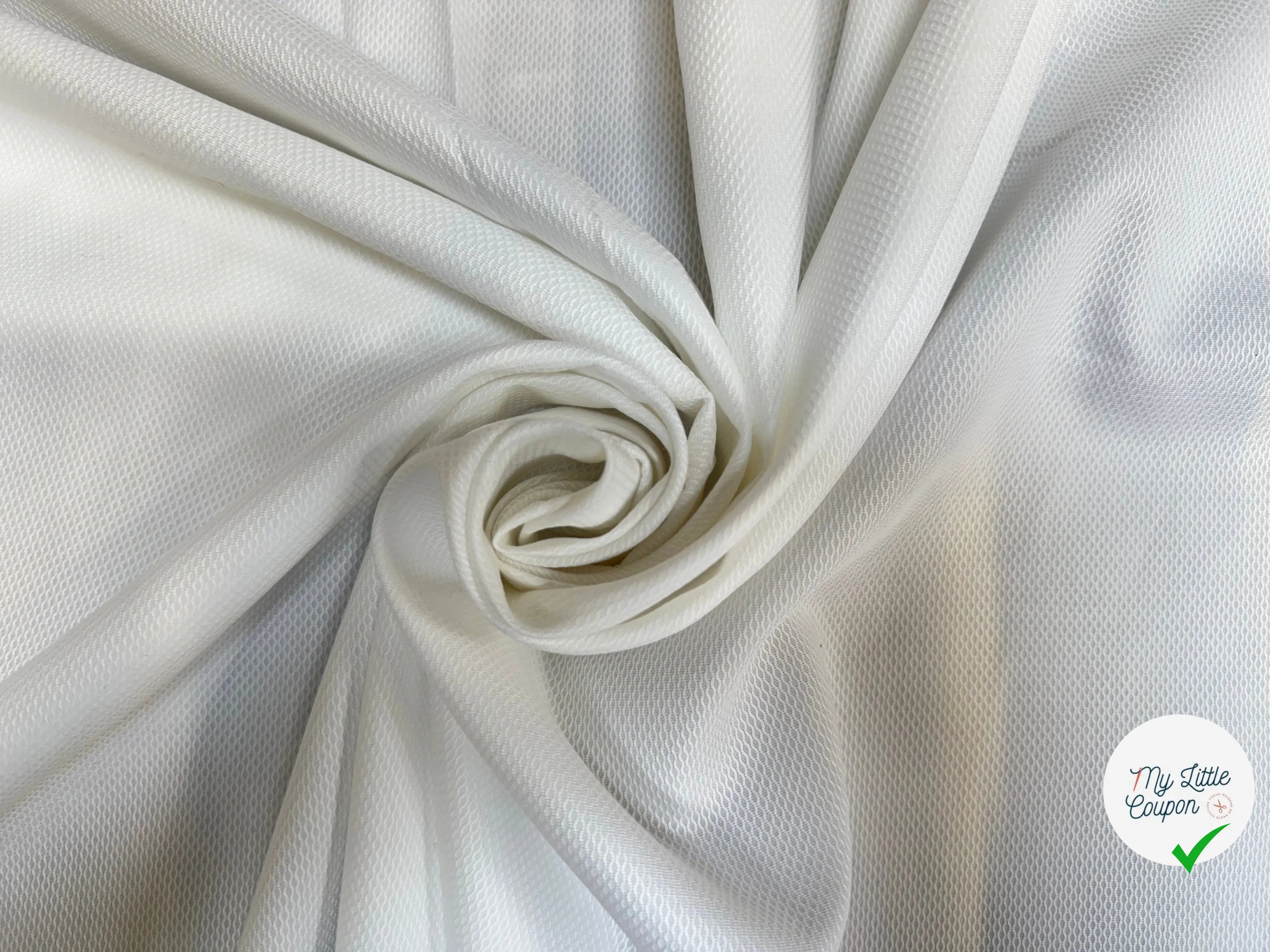 PIQUÉ DE COTON UNI BLANC FIG - My Little Coupon