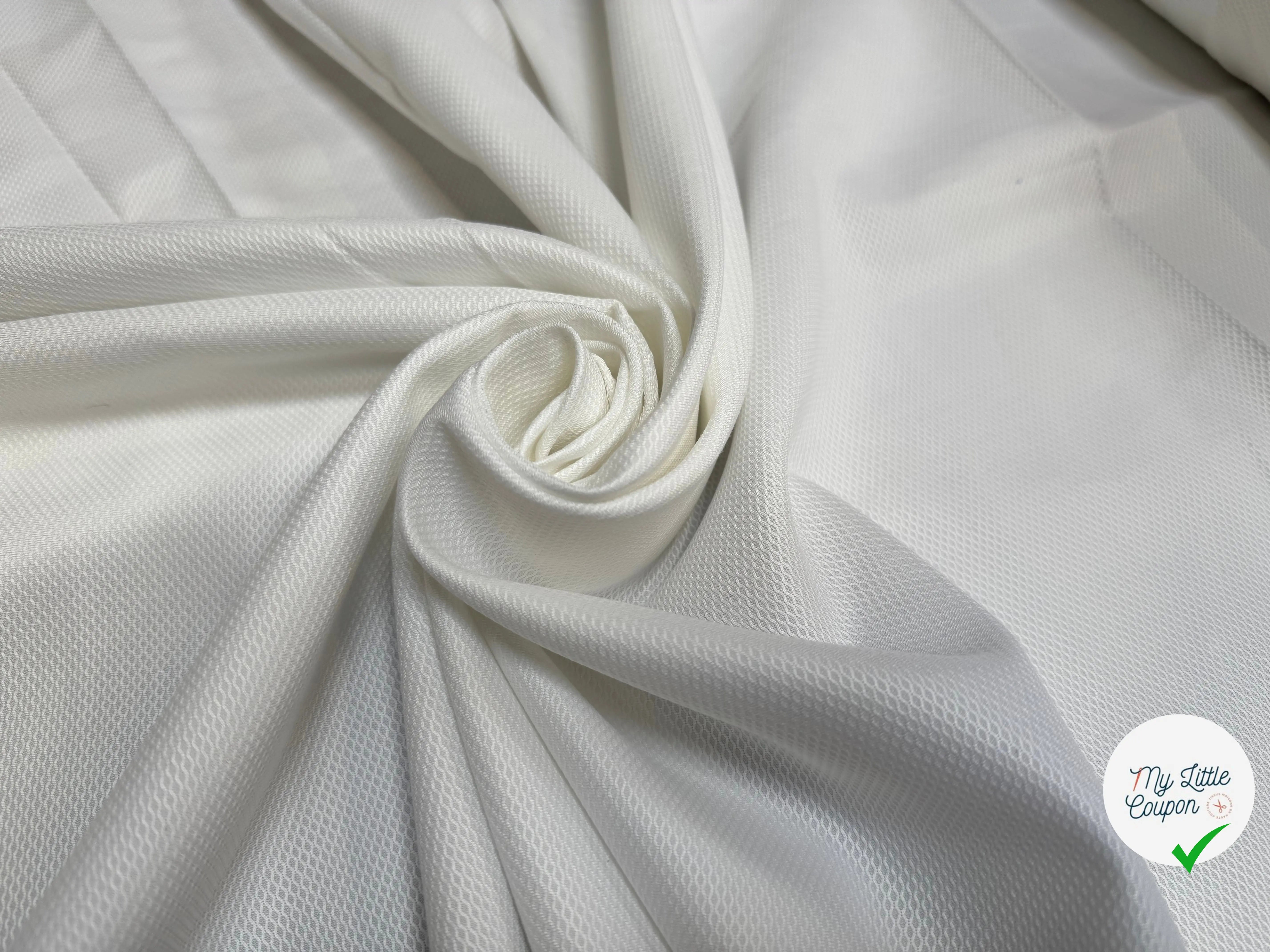 PIQUÉ DE COTON UNI BLANC FIG - My Little Coupon