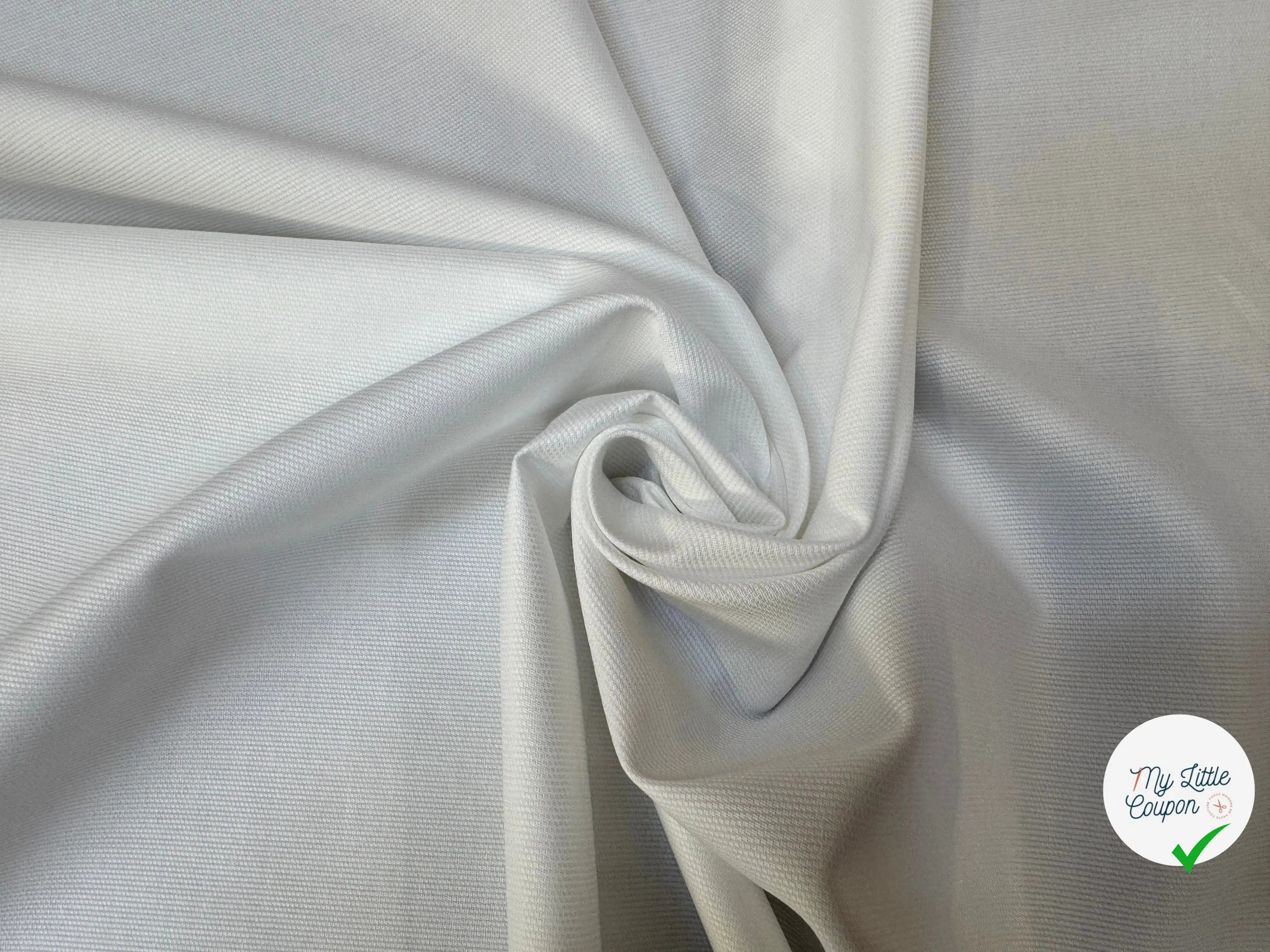 PIQUÉ DE COTON UNI BLANC - My Little Coupon