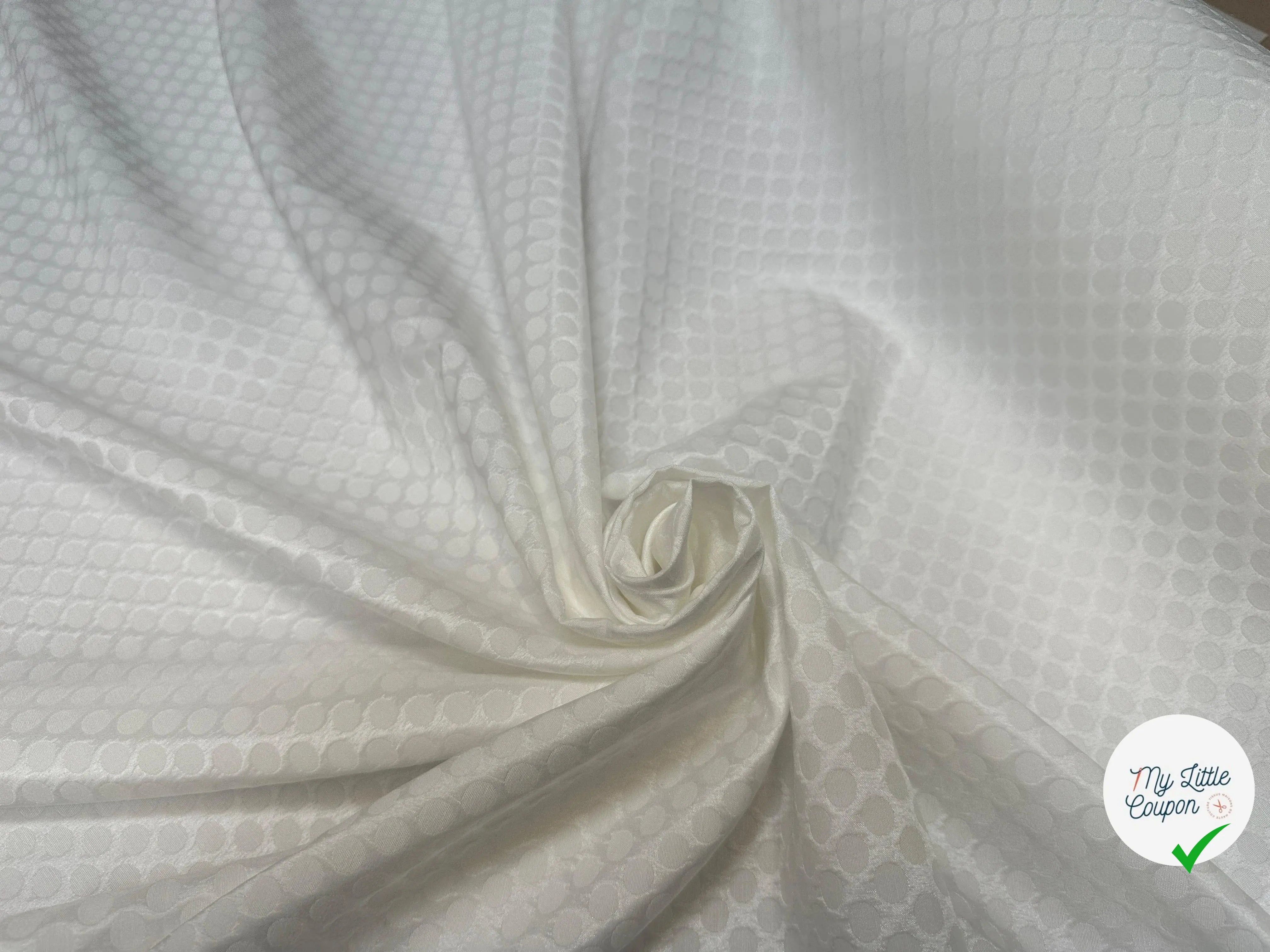 PIQUÉ FLUIDE OFF WHITE CERCLES ITALIAN - My Little Coupon
