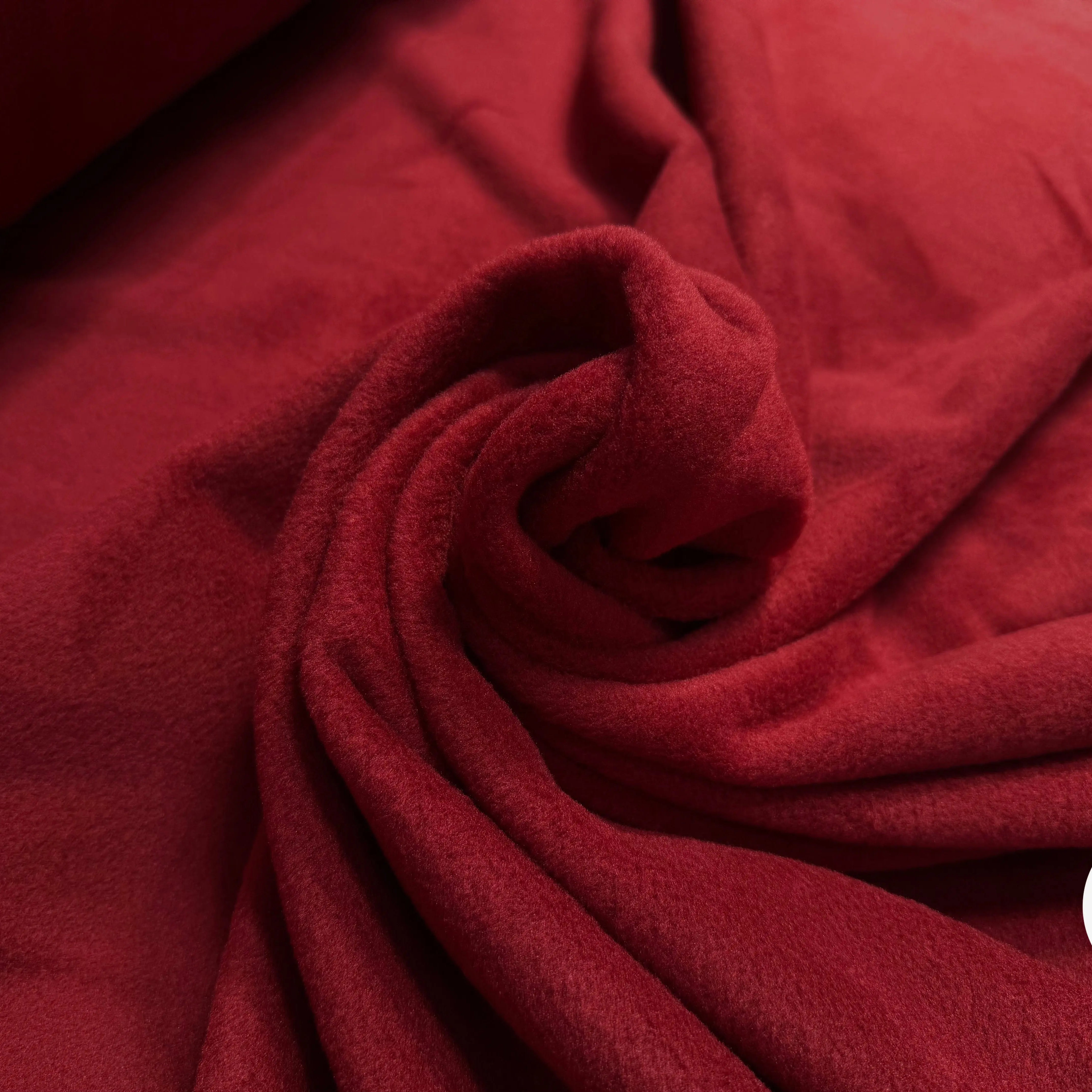 POLAIRE BORDEAUX UNI ÉPAIS DOUBLE FACE - My Little Coupon