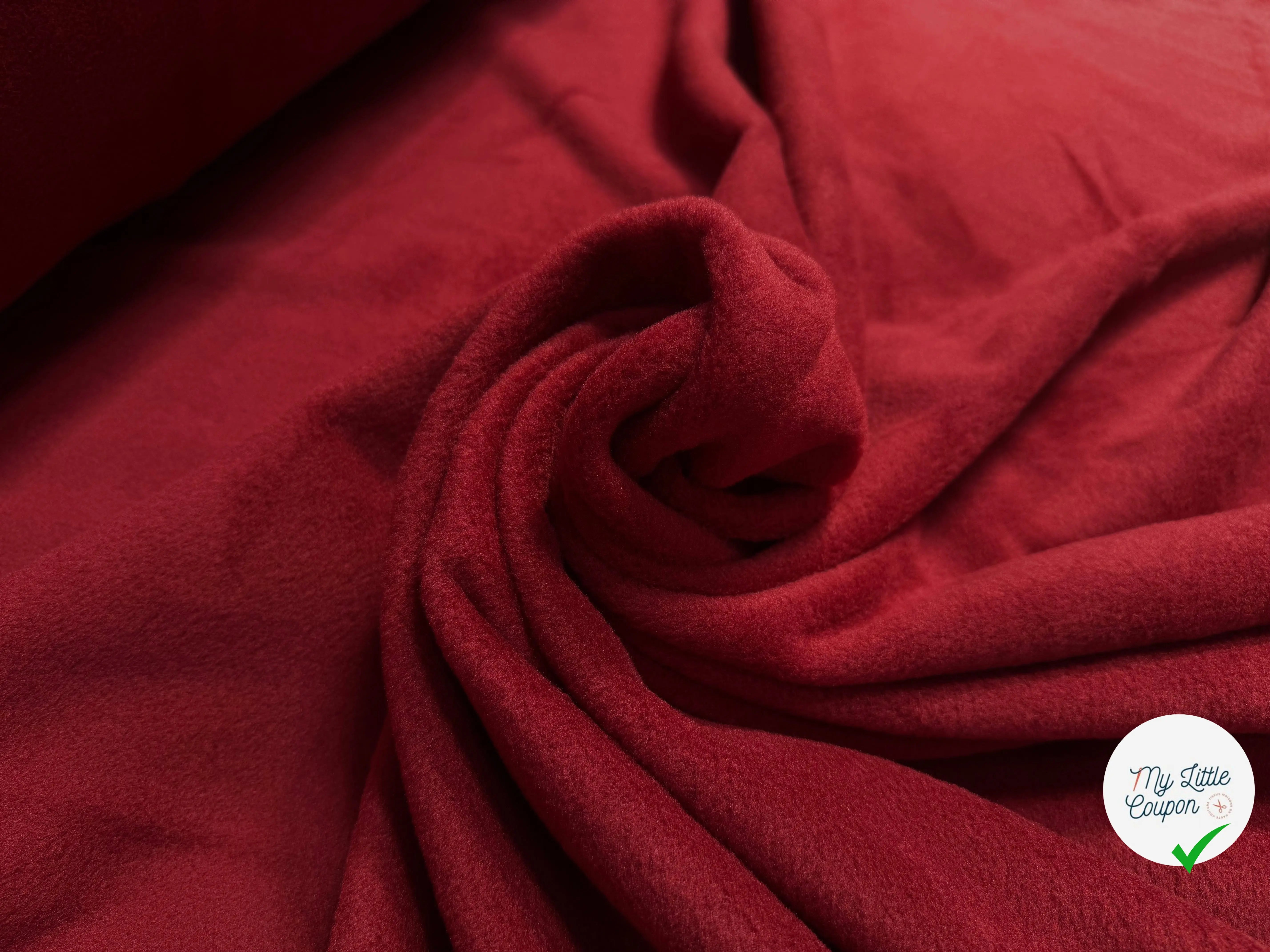 POLAIRE BORDEAUX UNI ÉPAIS DOUBLE FACE - My Little Coupon