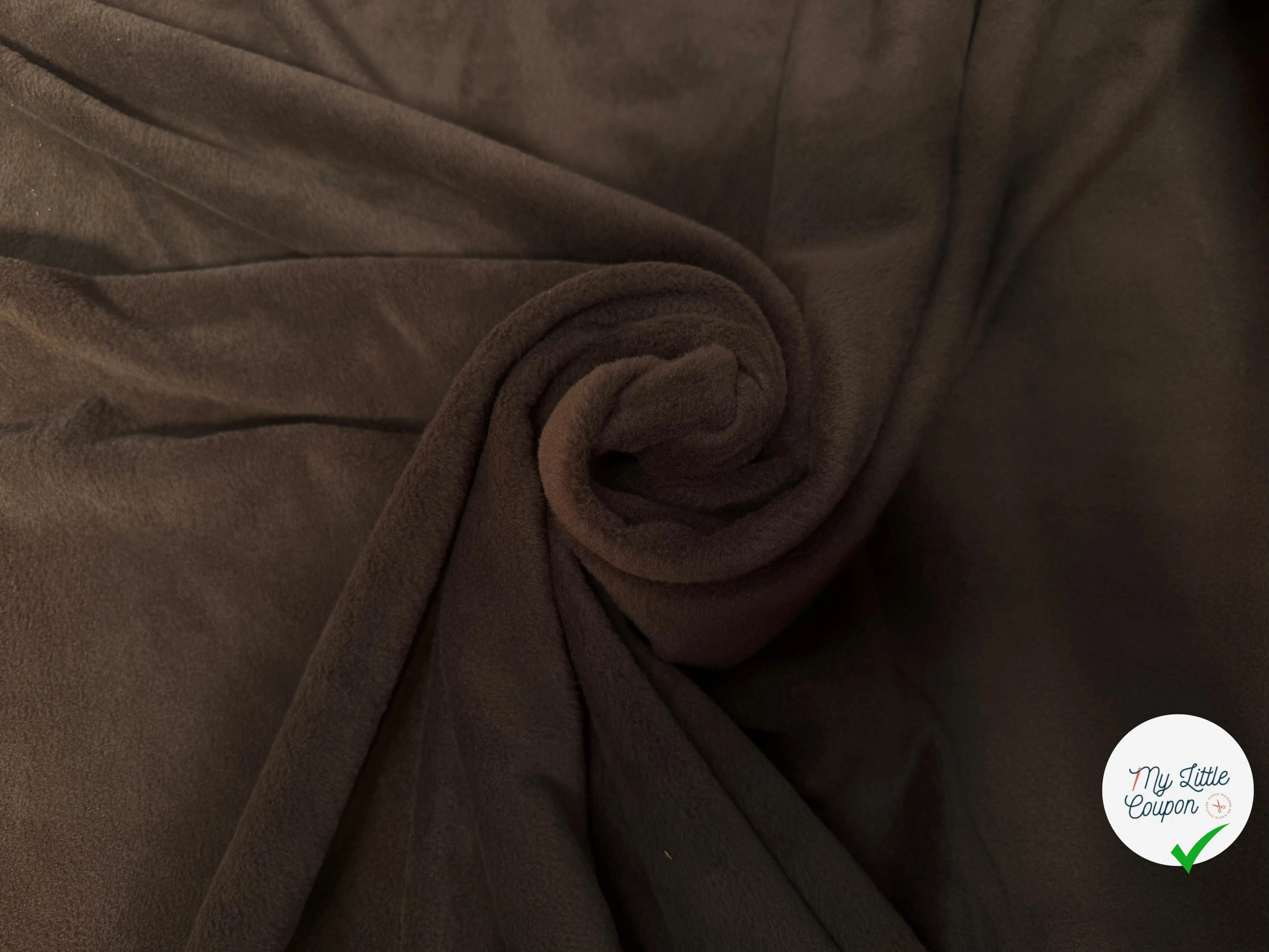 POLAIRE BRUN UNI ÉPAIS DOUBLE FACE - My Little Coupon
