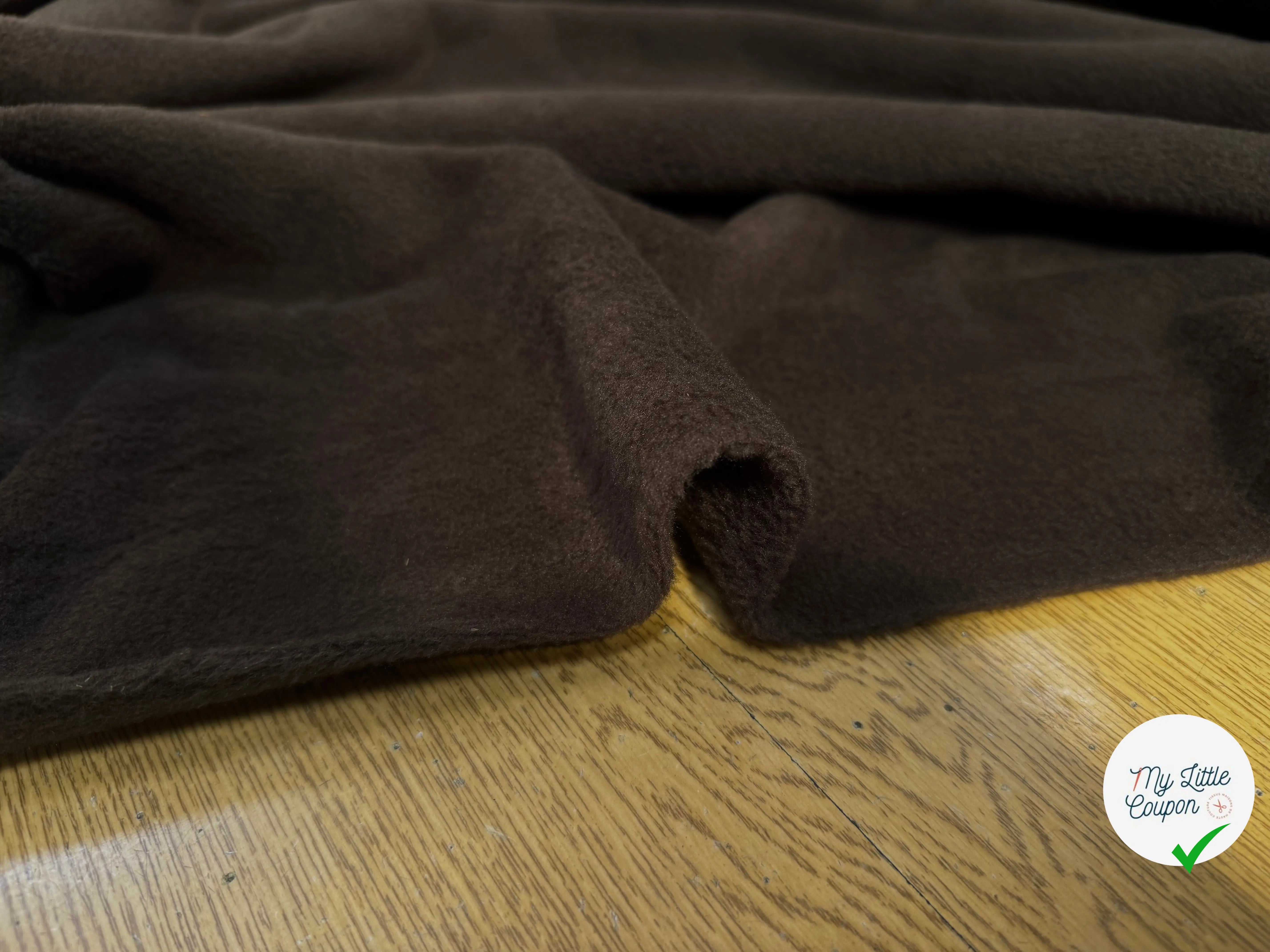 POLAIRE BRUN UNI ÉPAIS DOUBLE FACE - My Little Coupon