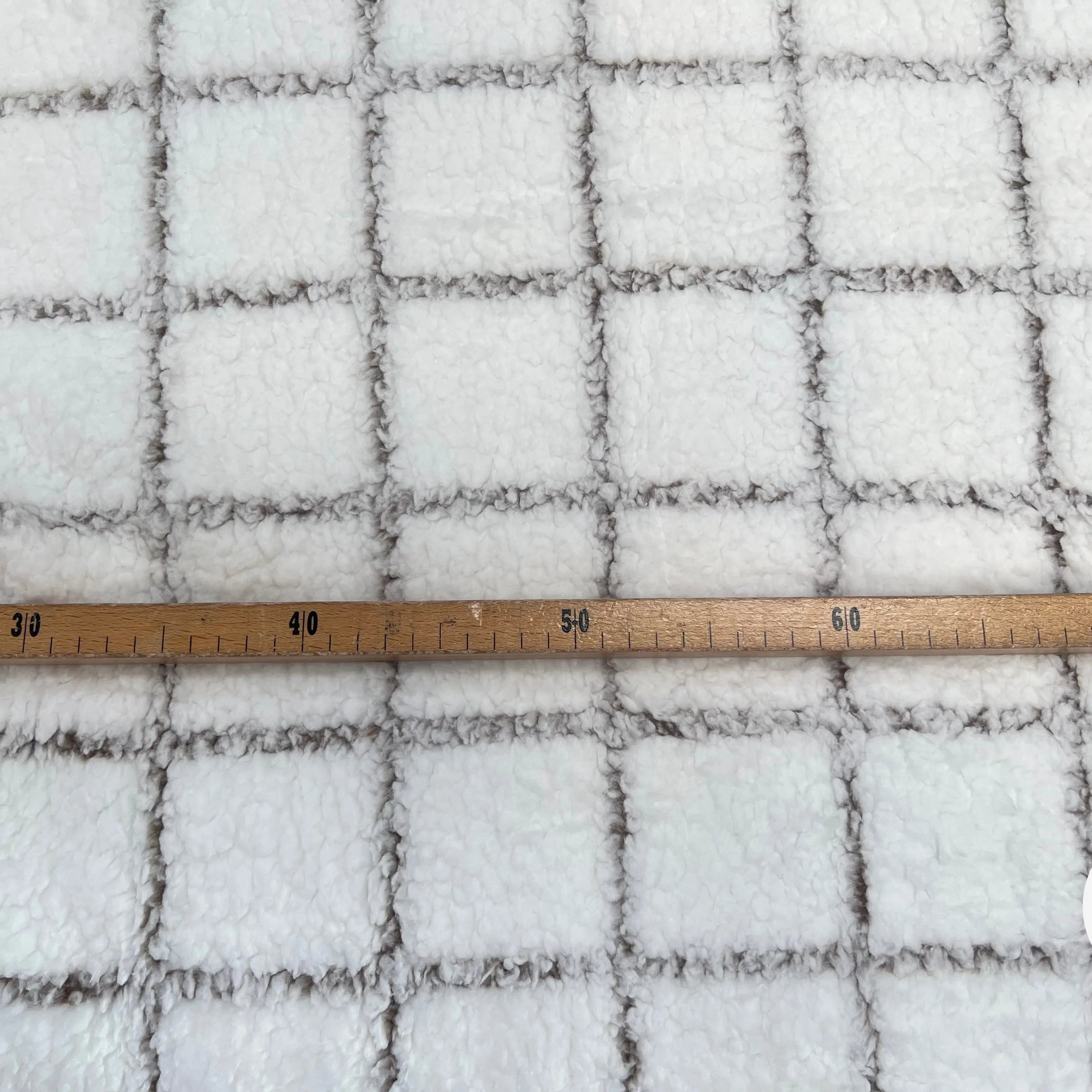 POLAIRE DOUDOU MAJEUR BLANC/OURSON CARREAUX - My Little Coupon