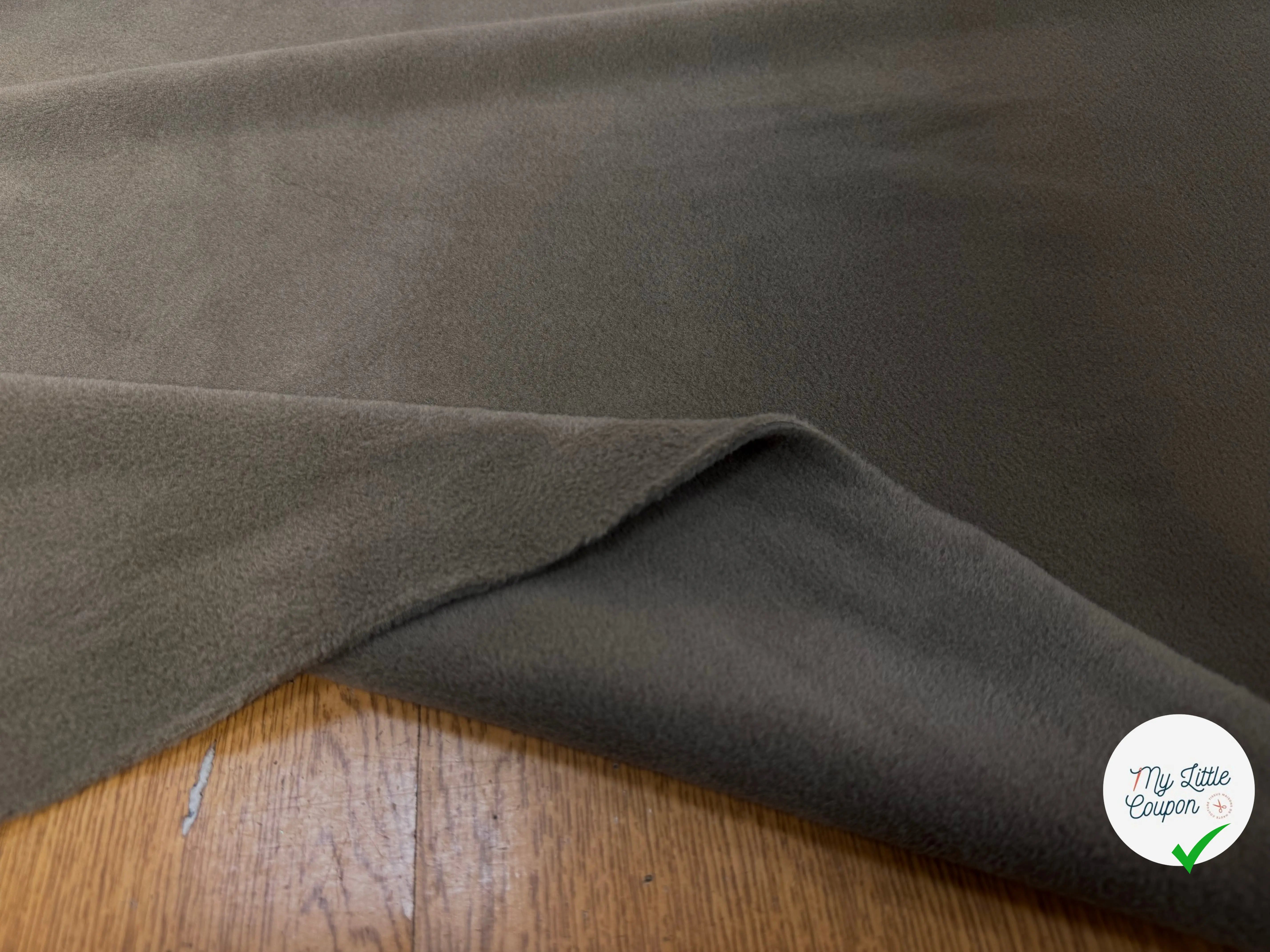 POLAIRE MARRON TAUPE UNI ÉPAIS DOUBLE FACE - My Little Coupon
