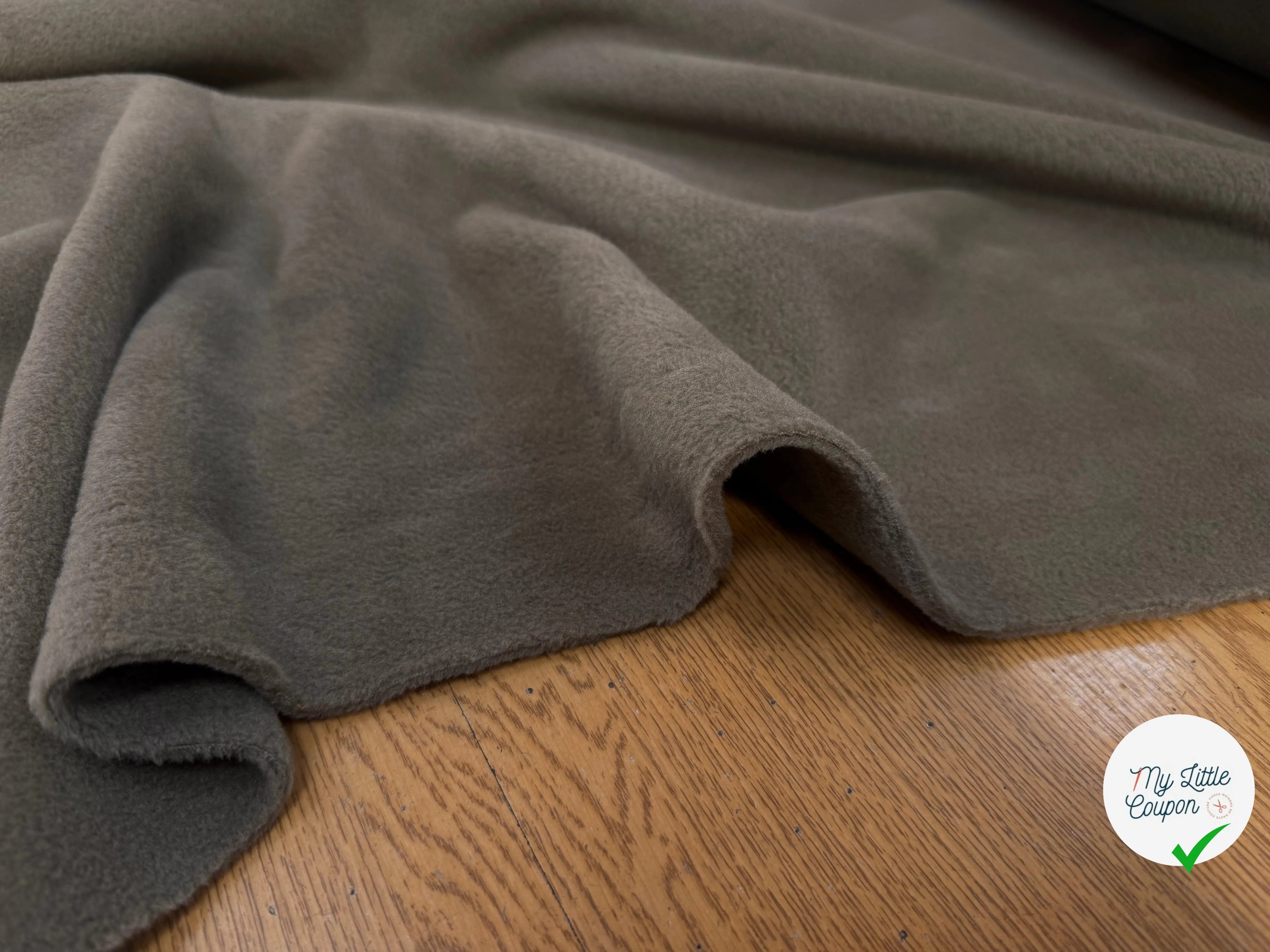 POLAIRE MARRON TAUPE UNI ÉPAIS DOUBLE FACE - My Little Coupon