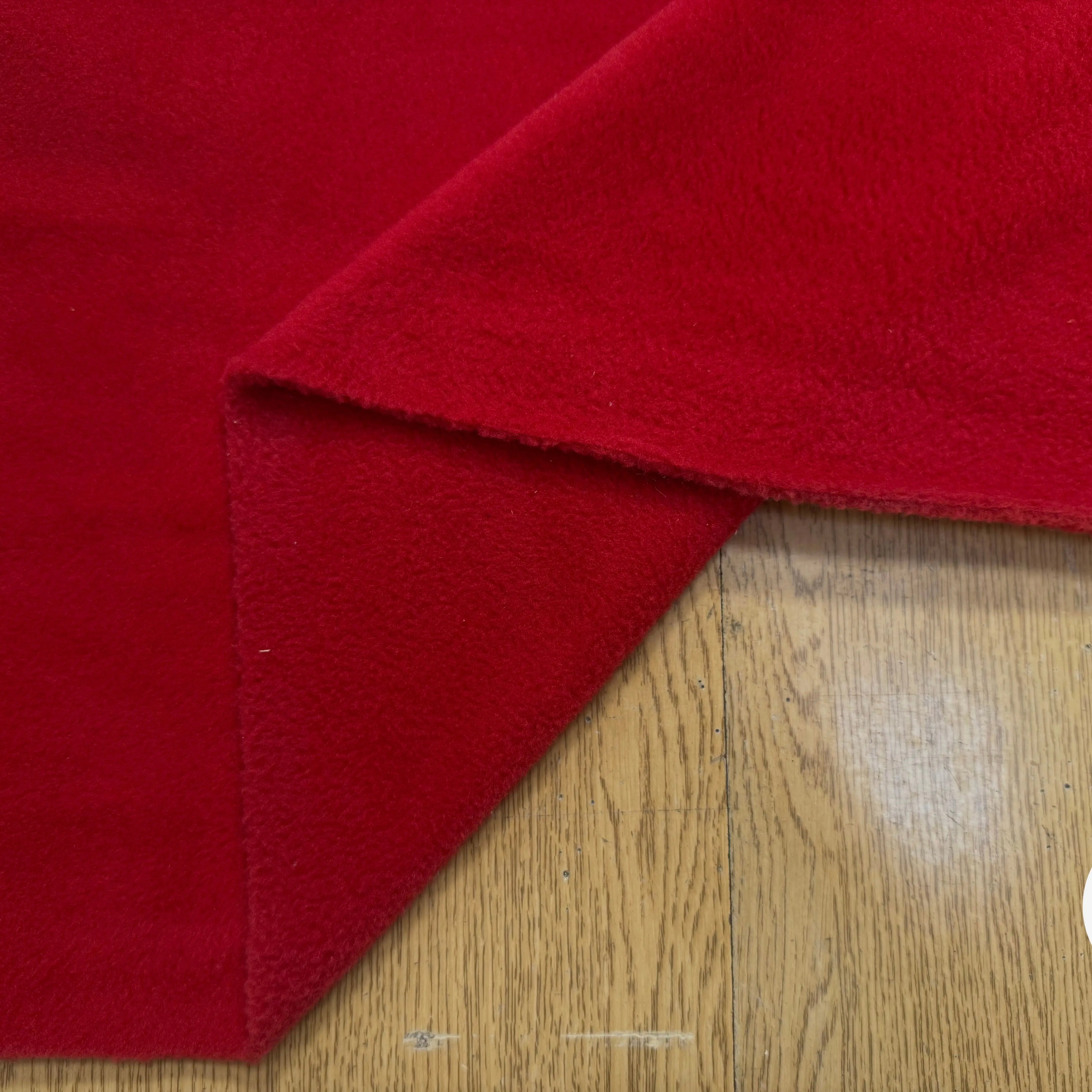 POLAIRE ROUGE VIF UNI ÉPAIS DOUBLE FACE - My Little Coupon