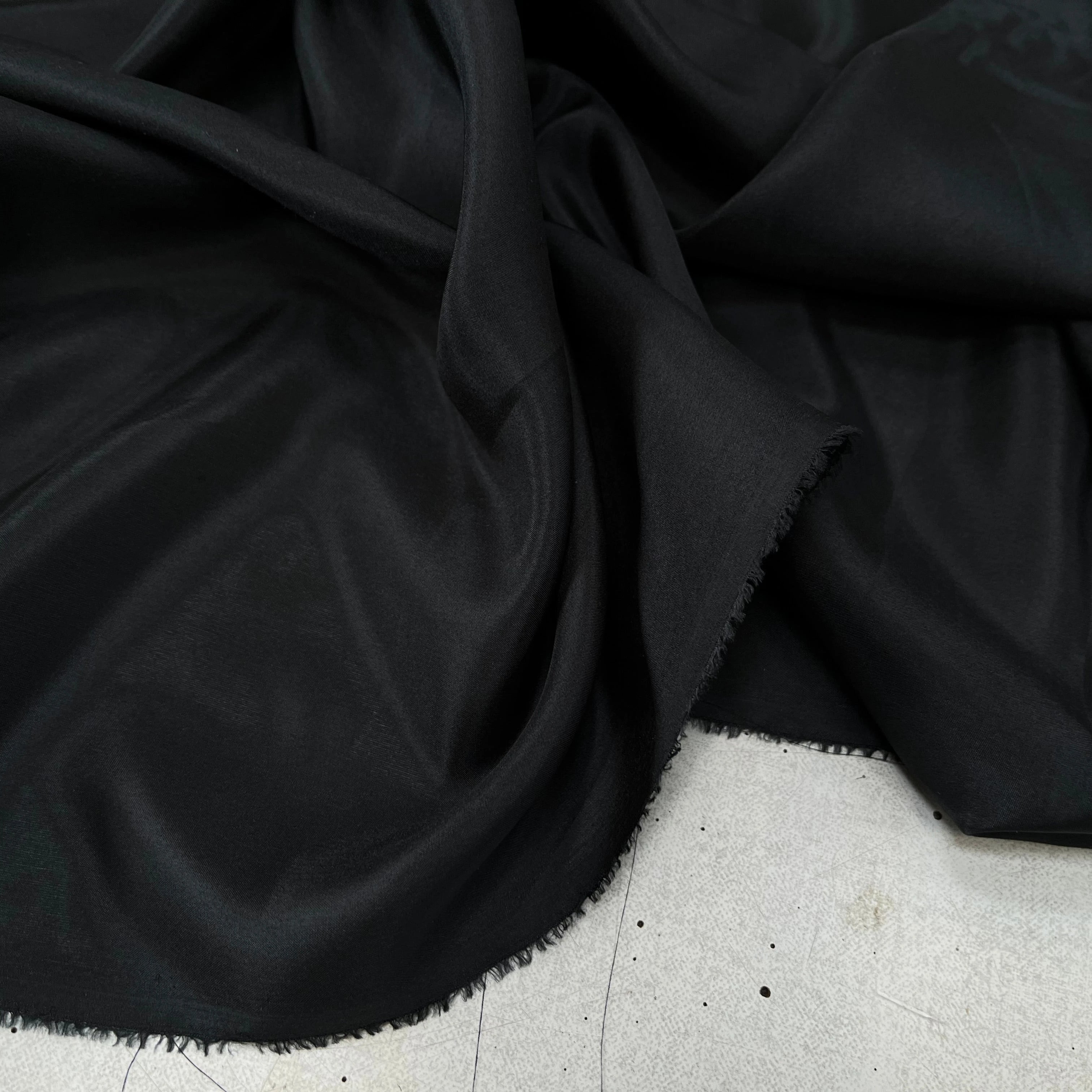 PONGÉ DE SOIE MARINE NOIR - My Little Coupon