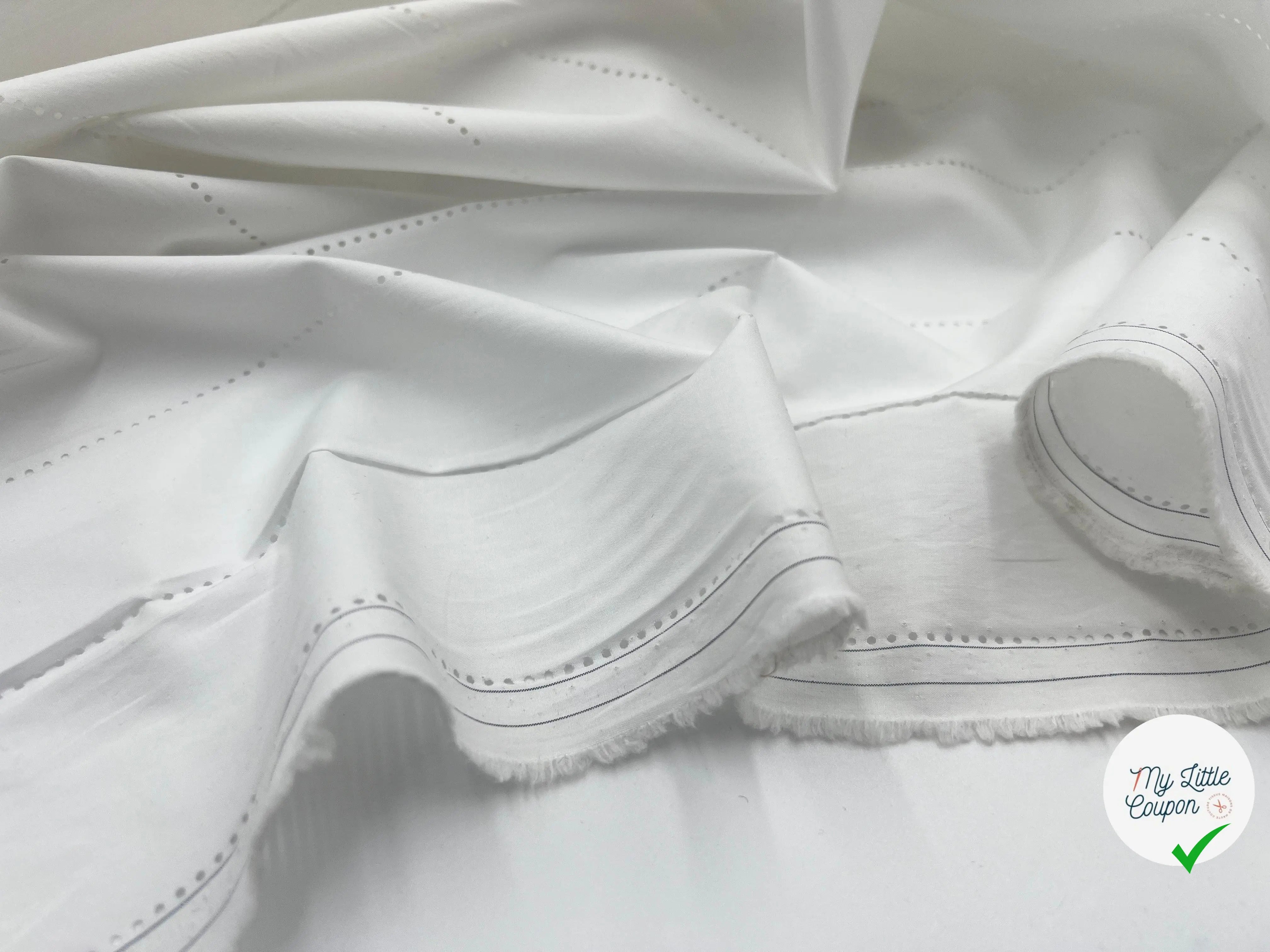 POPELINE BLANC QUALITÉ PRESTIGE JAPON - My Little Coupon - tissu - coudre