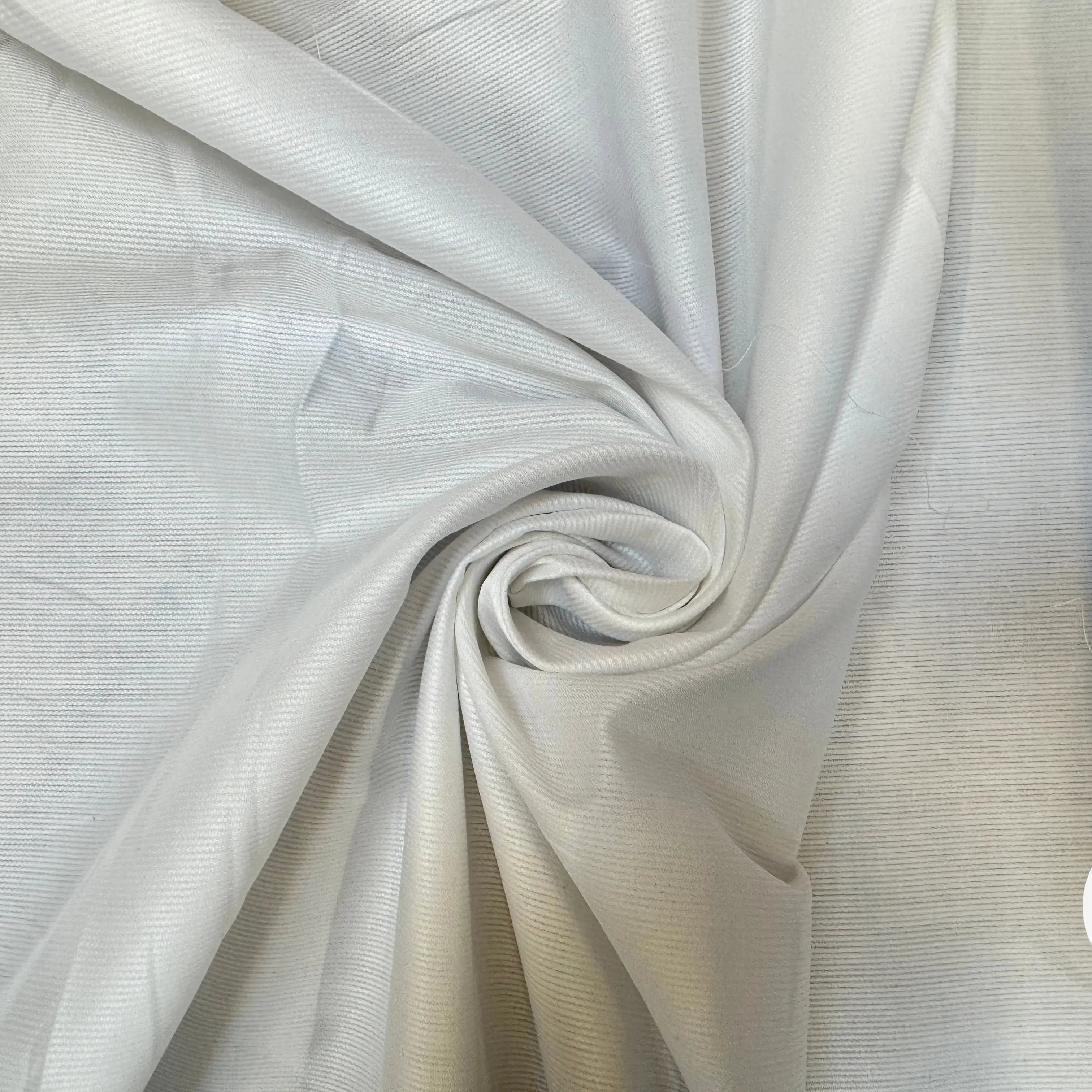 POPELINE BLANCHE MINI RAYURES HORIZONTALES - My Little Coupon