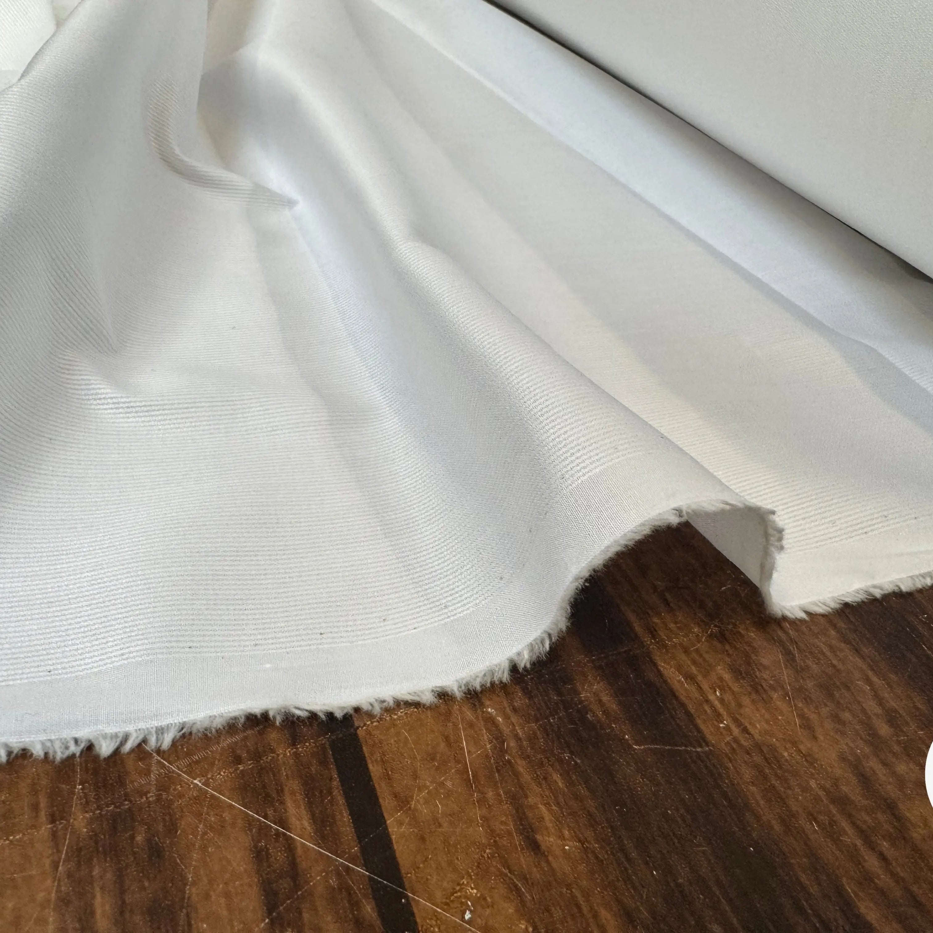 POPELINE BLANCHE MINI RAYURES HORIZONTALES - My Little Coupon