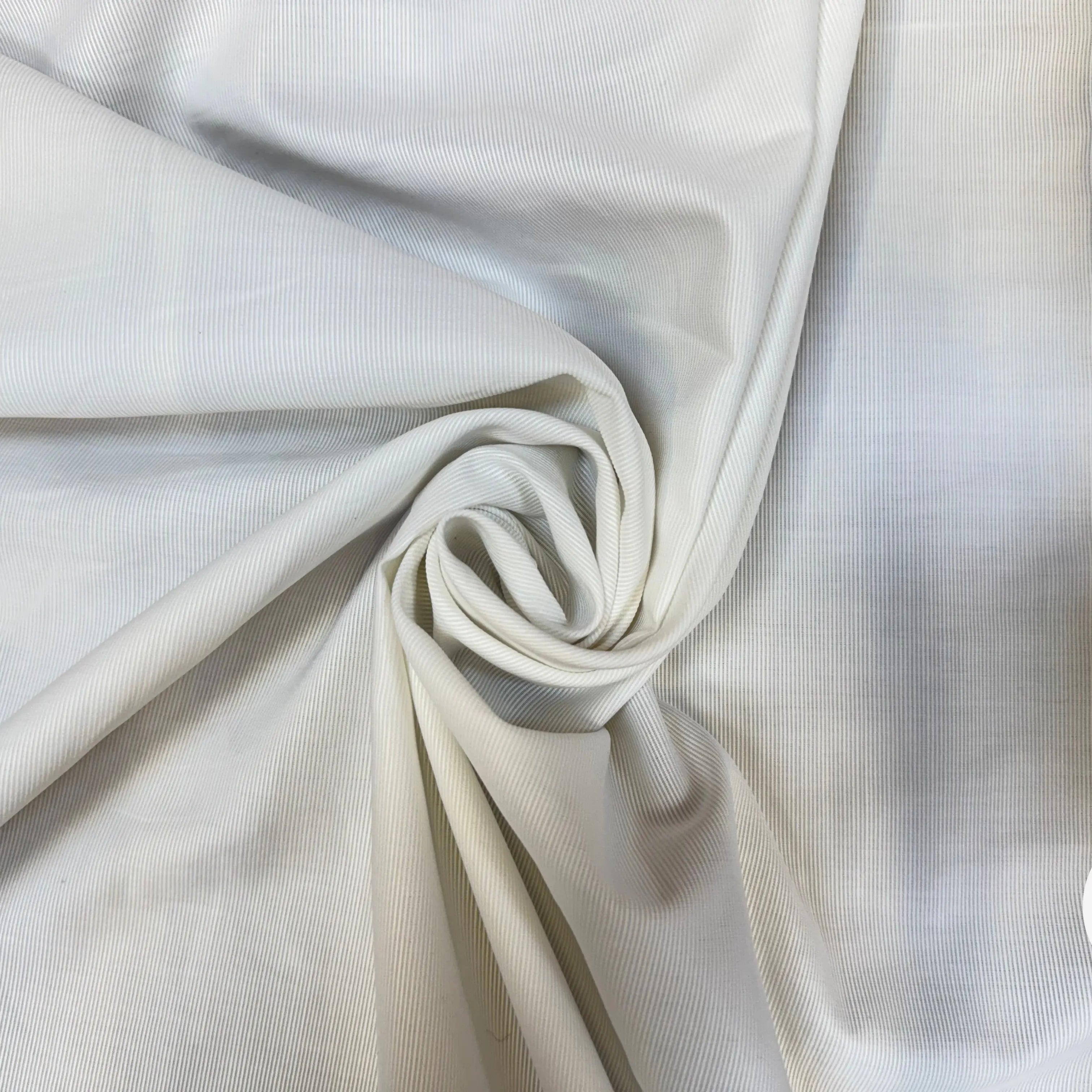 POPELINE BLANCHE MINI RAYURES VERTICALES - My Little Coupon