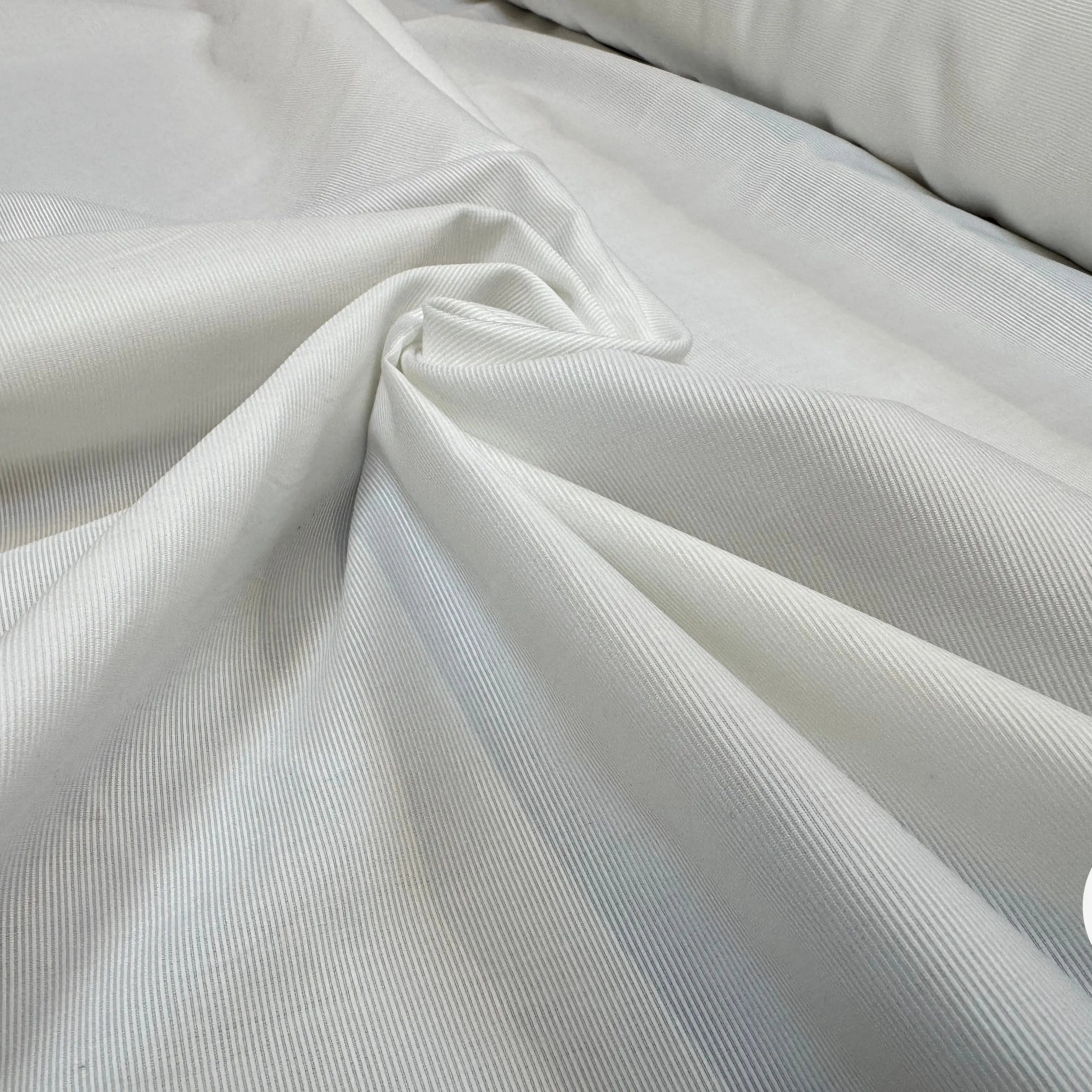 POPELINE BLANCHE MINI RAYURES VERTICALES - My Little Coupon